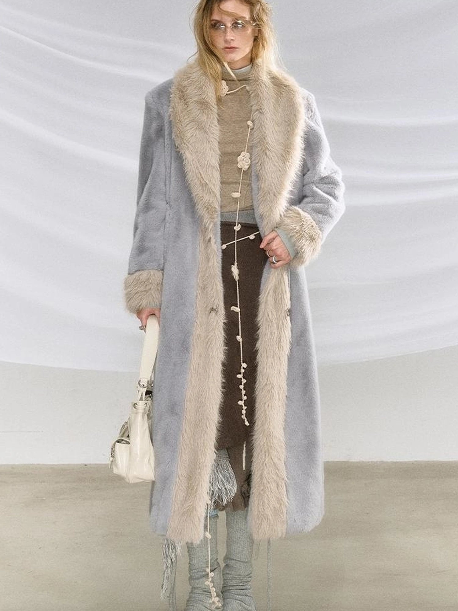 OfAkiva Akiva Textured Wool Blend Winter Coat