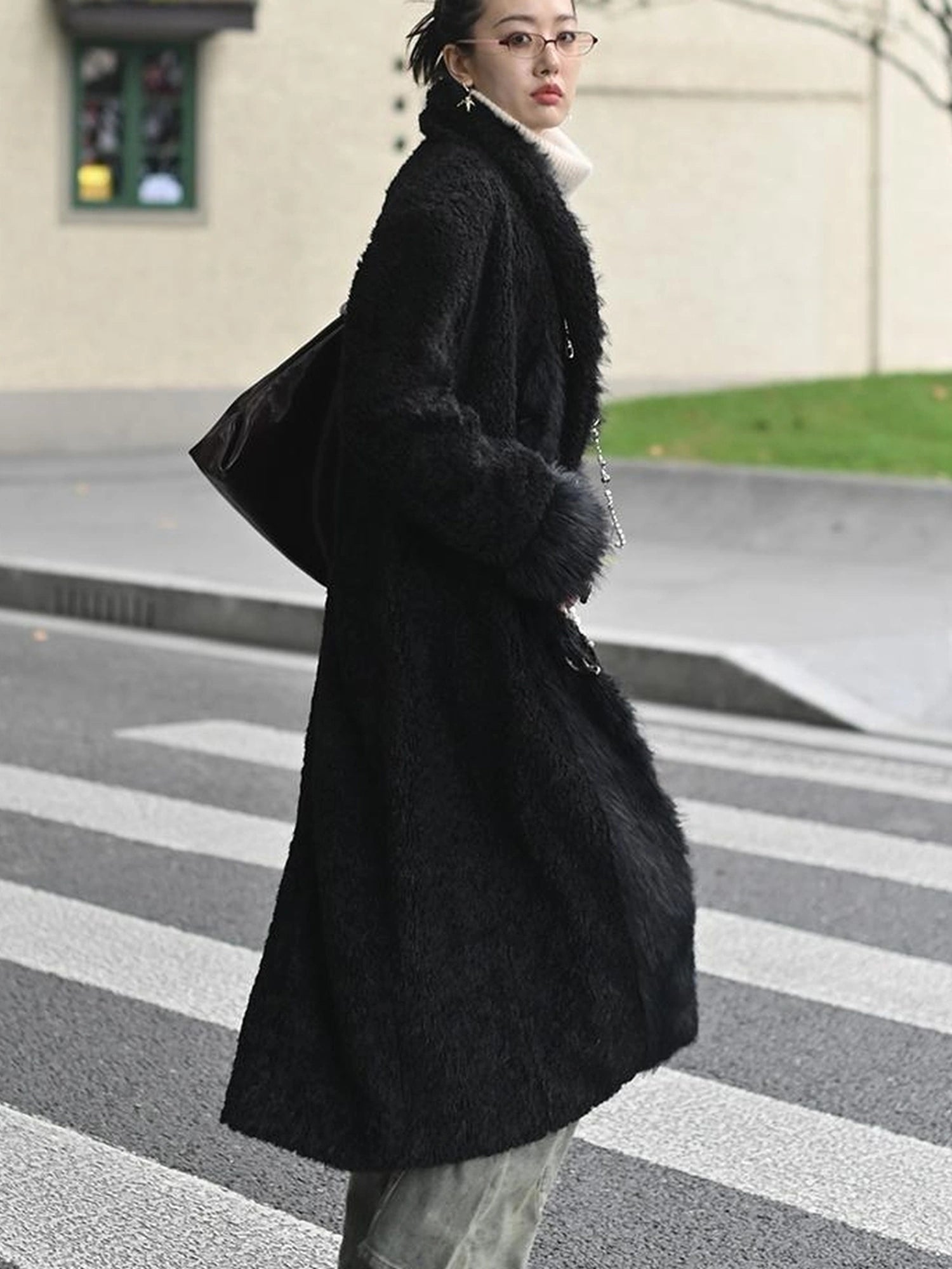 OfAkiva Akiva Textured Wool Blend Winter Coat