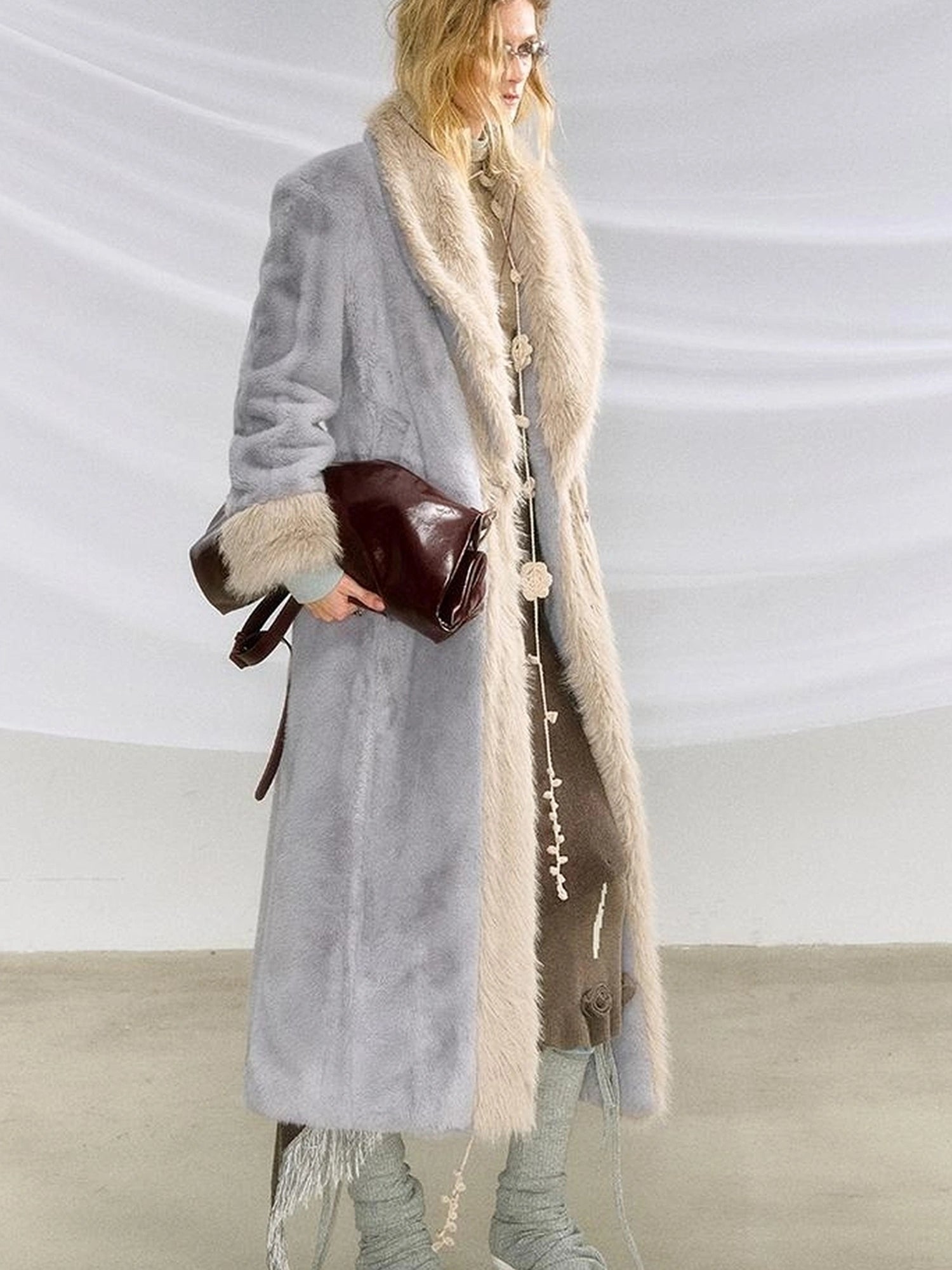 OfAkiva Akiva Textured Wool Blend Winter Coat