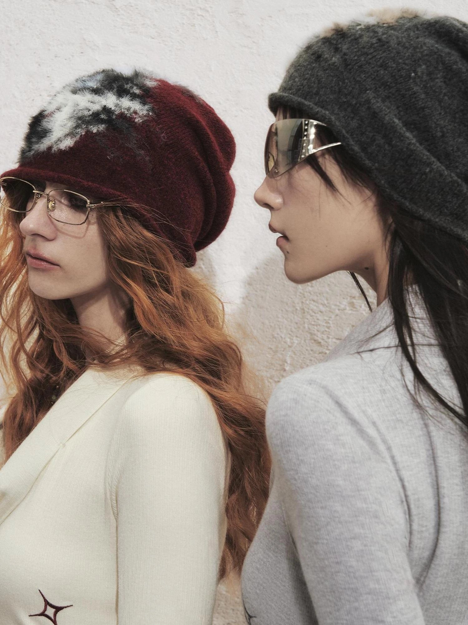 OfAkiva Akiva Tortoiseshell Print Knit Slouch Beanie