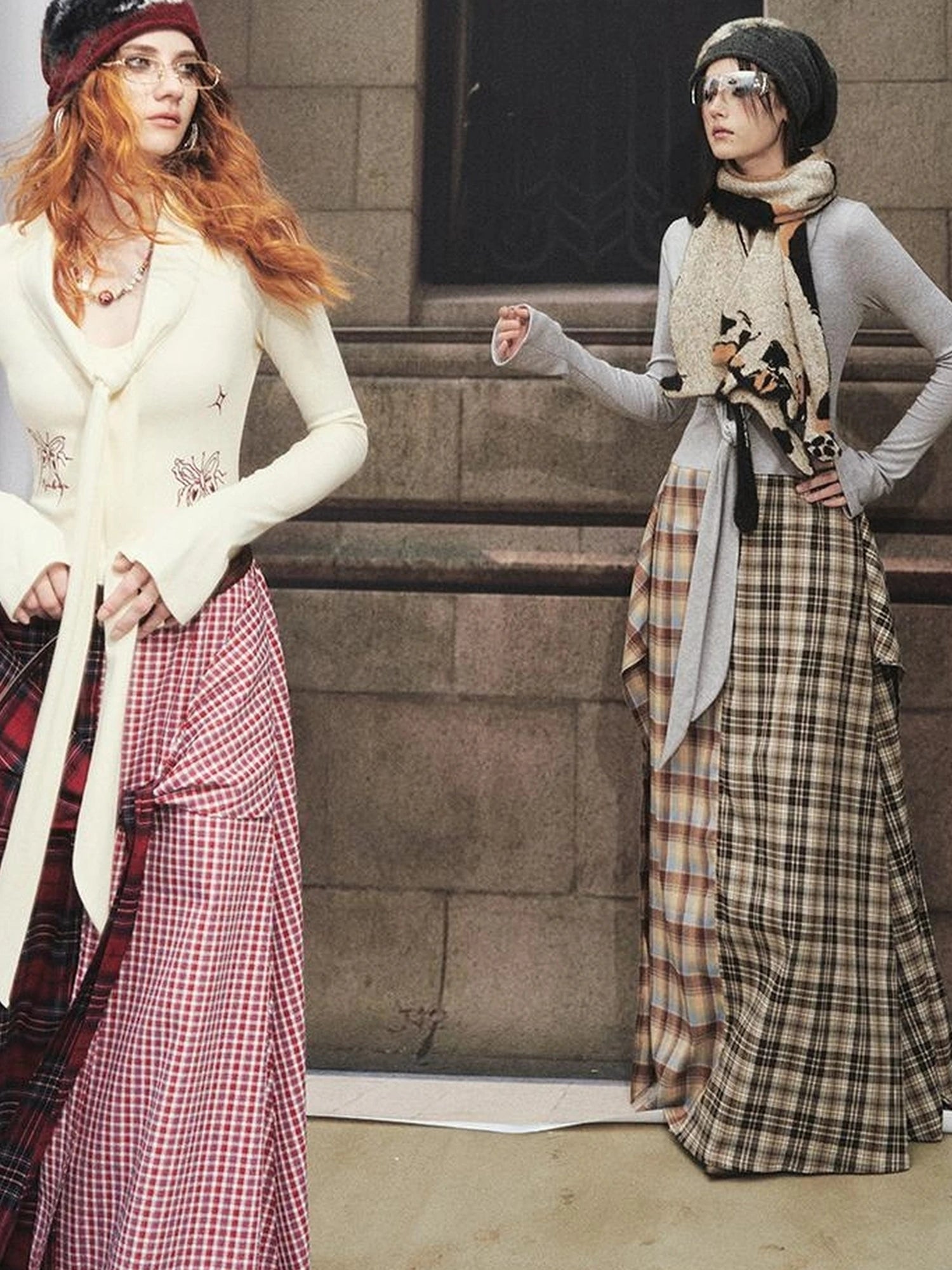 OfAkiva Akiva Tortoiseshell Print Knit Slouch Beanie