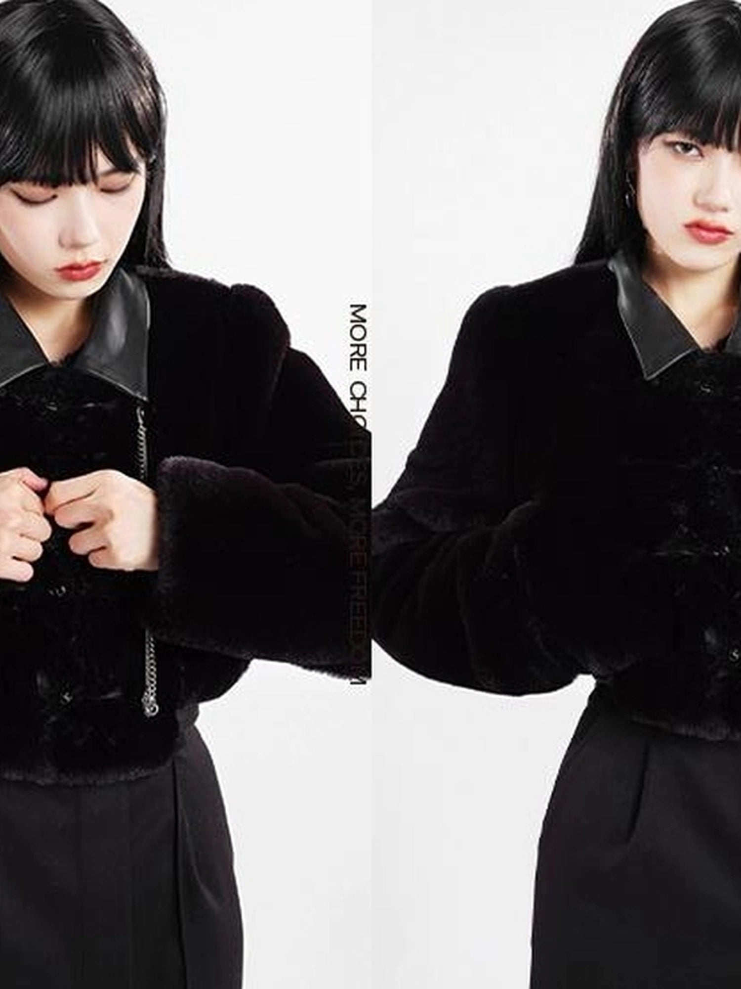 OfAkiva Akiva Winter Mink Fur Coat Women Slow Rock Style