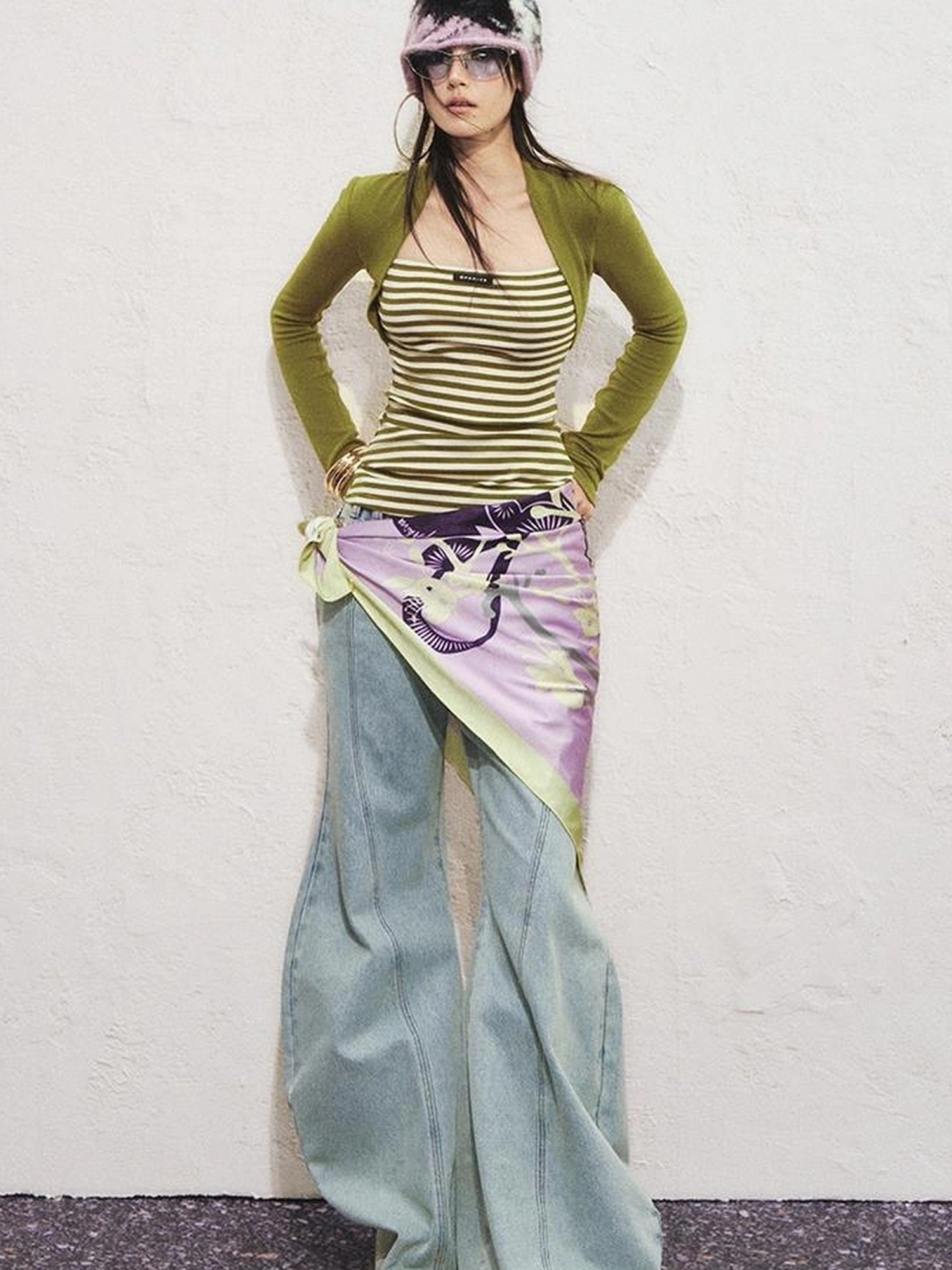 OfAkiva Aqua Split Scythe Pocket Heavyweight Jeans