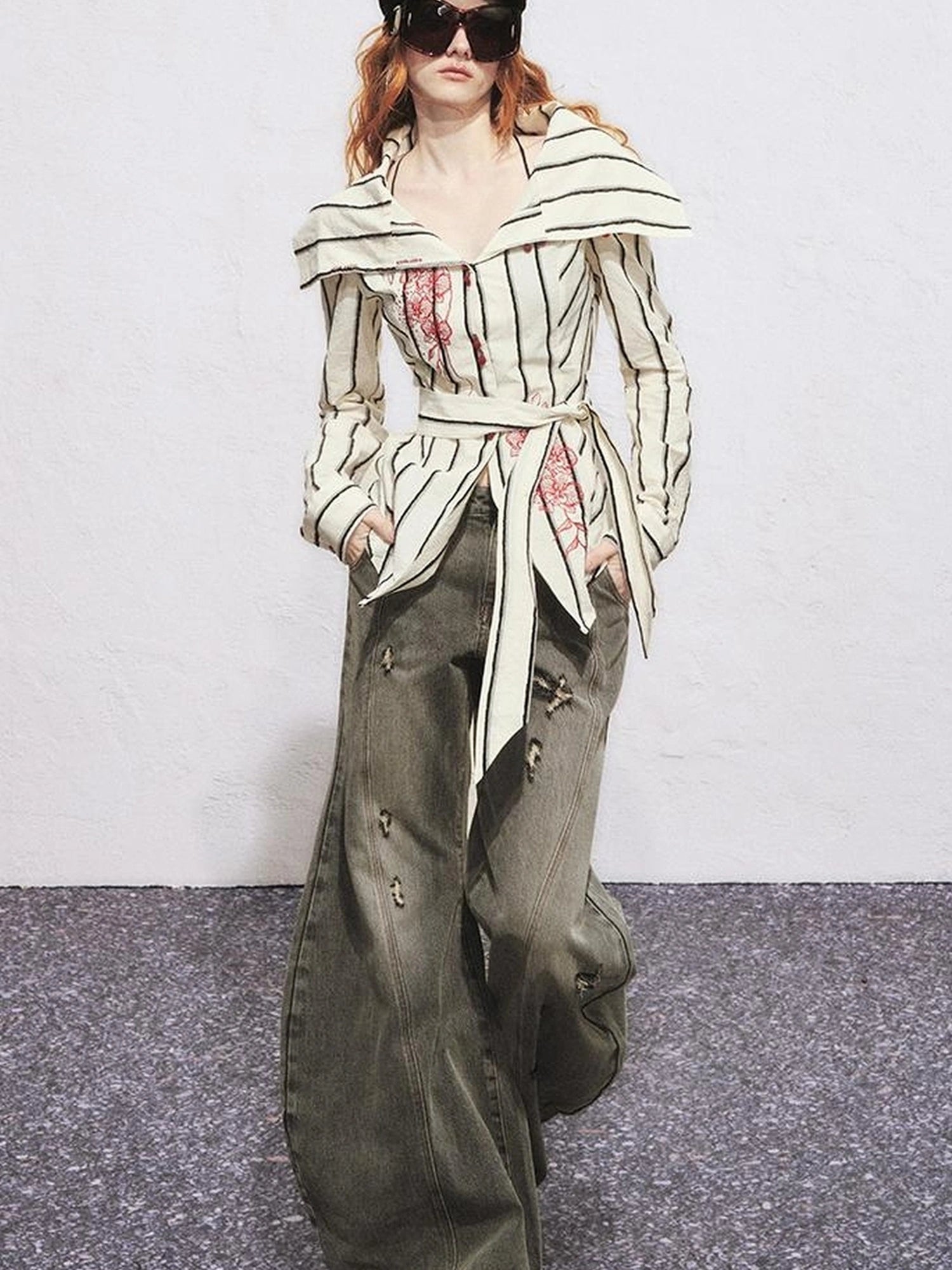 OfAkiva Aqua Split Scythe Pocket Heavyweight Jeans