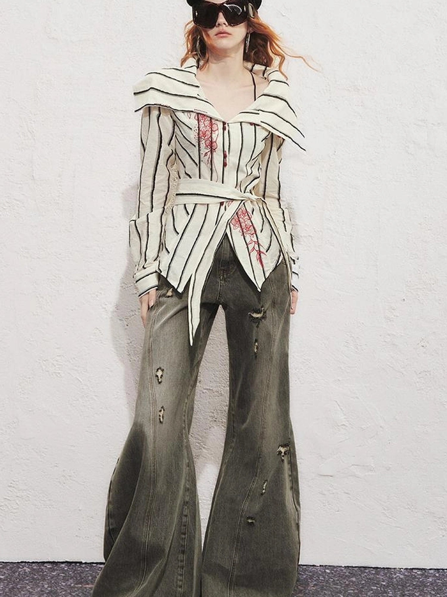 OfAkiva Aqua Split Scythe Pocket Heavyweight Jeans