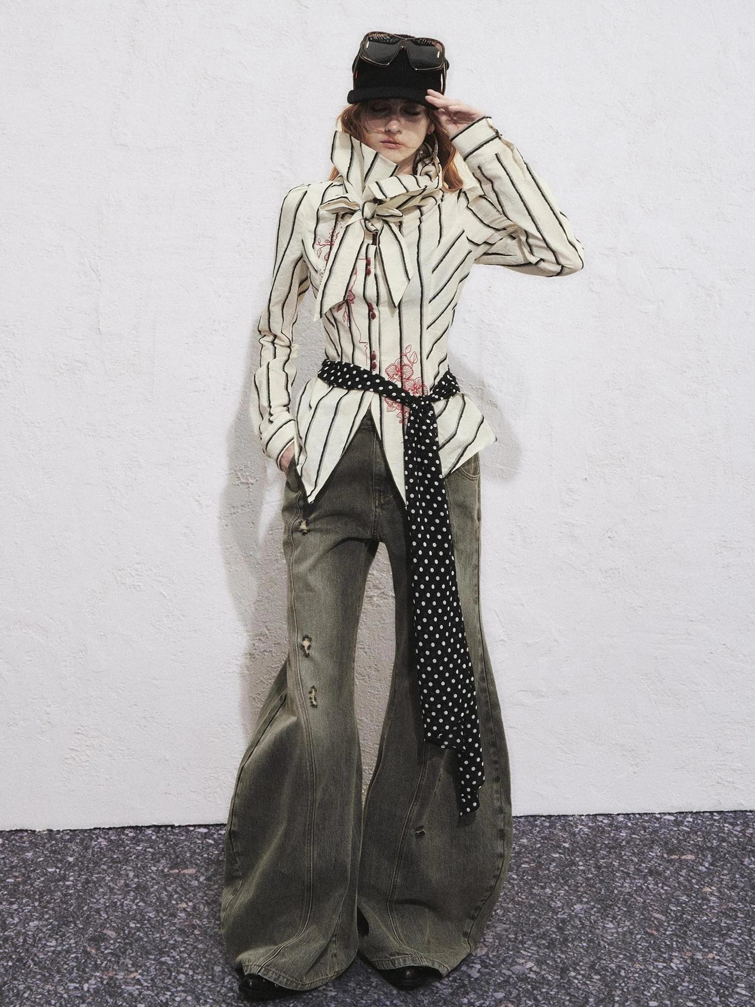 OfAkiva Aqua Split Scythe Pocket Heavyweight Jeans