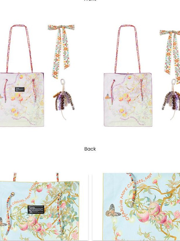 OfAkiva Boxy Reversible Gongbi Style Fine Brushwork Print Women&