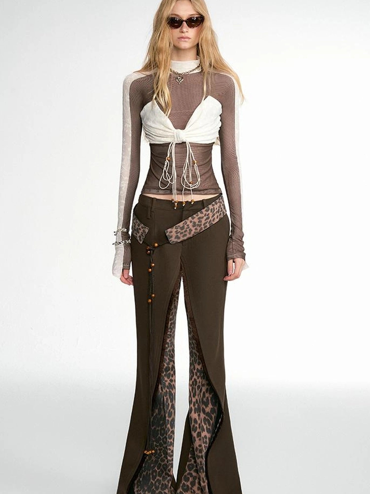 OfAkiva Fakiva Double Layer Fringe Trousers