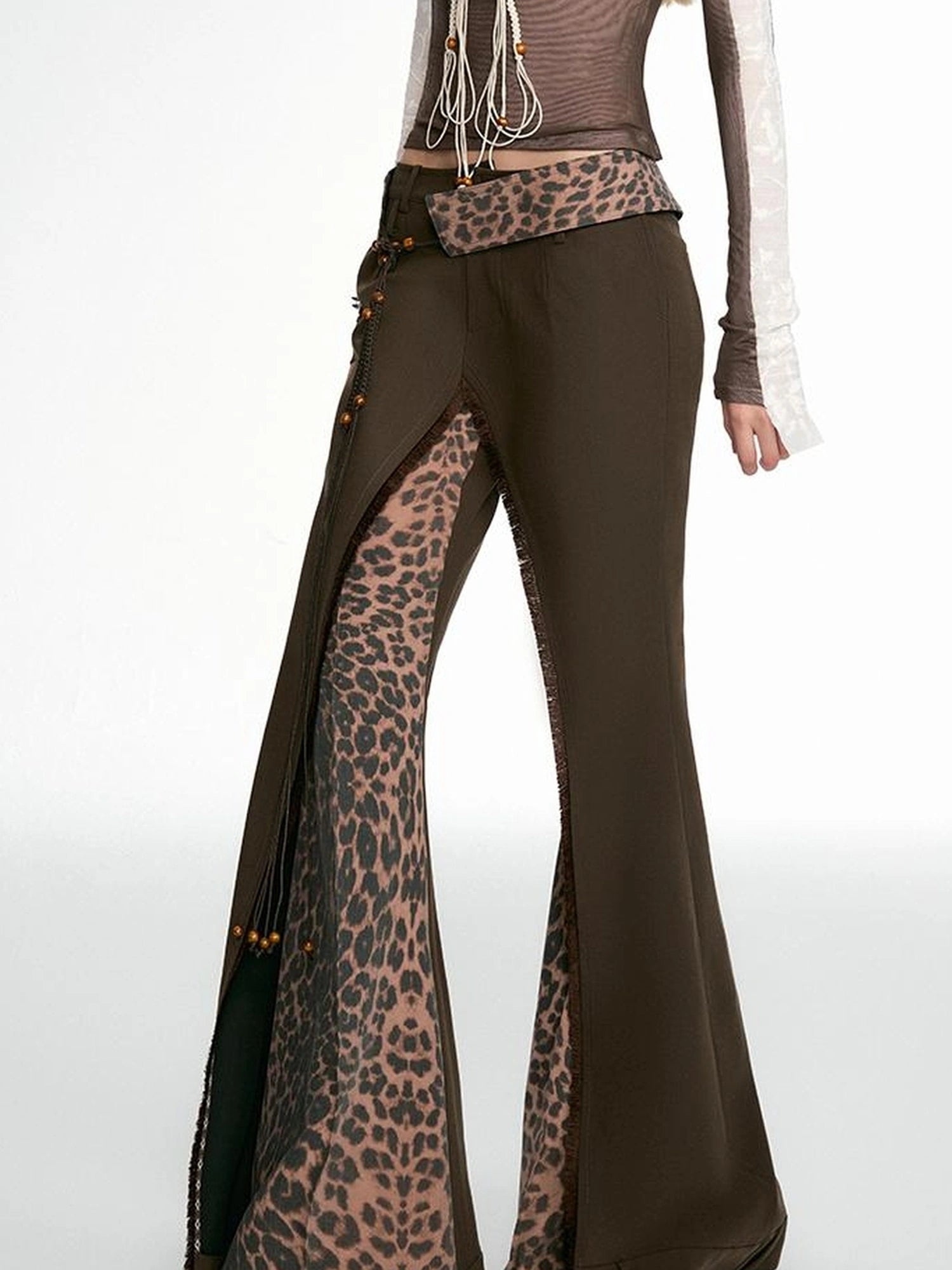 OfAkiva Fakiva Double Layer Fringe Trousers