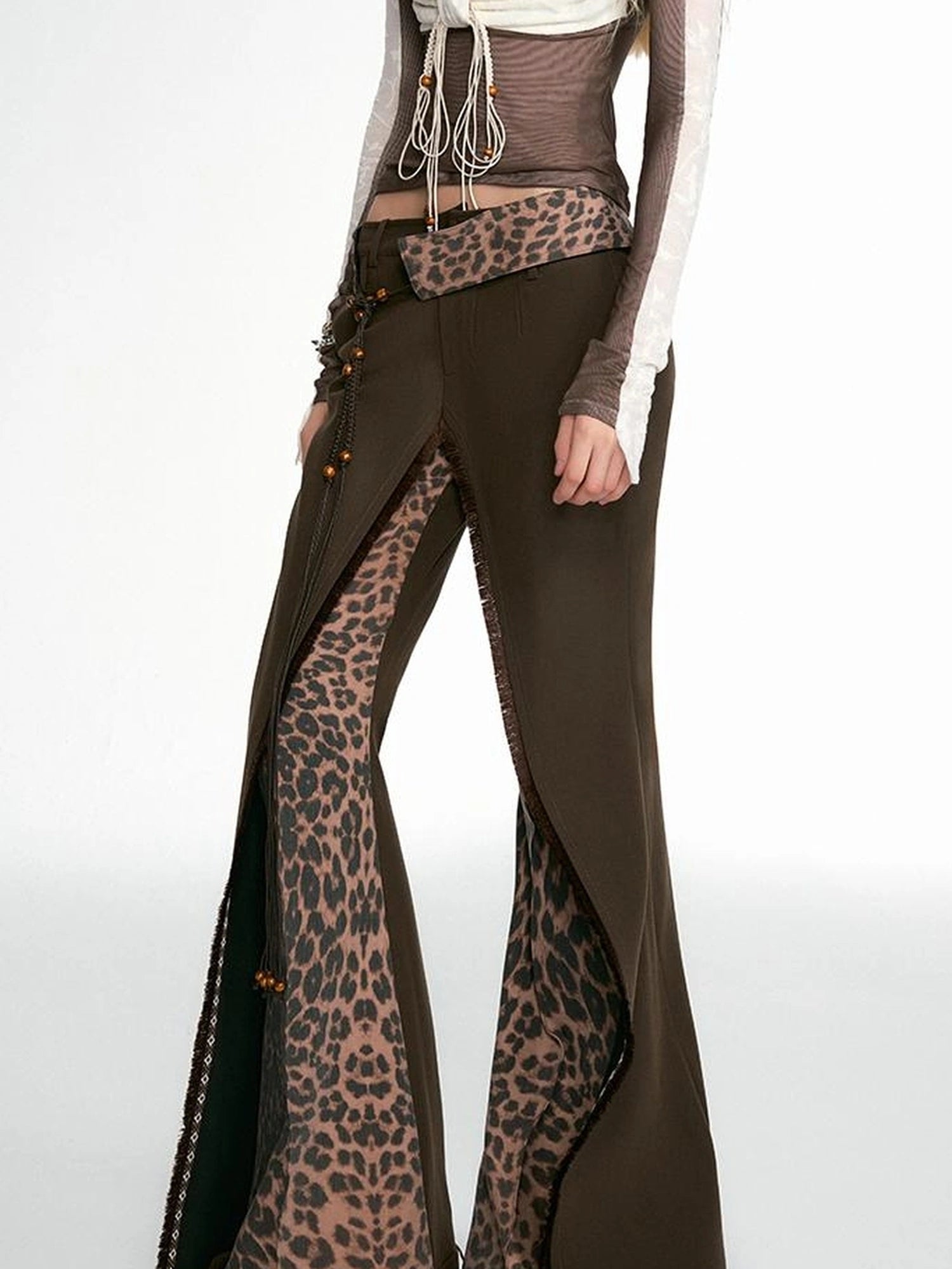 OfAkiva Fakiva Double Layer Fringe Trousers