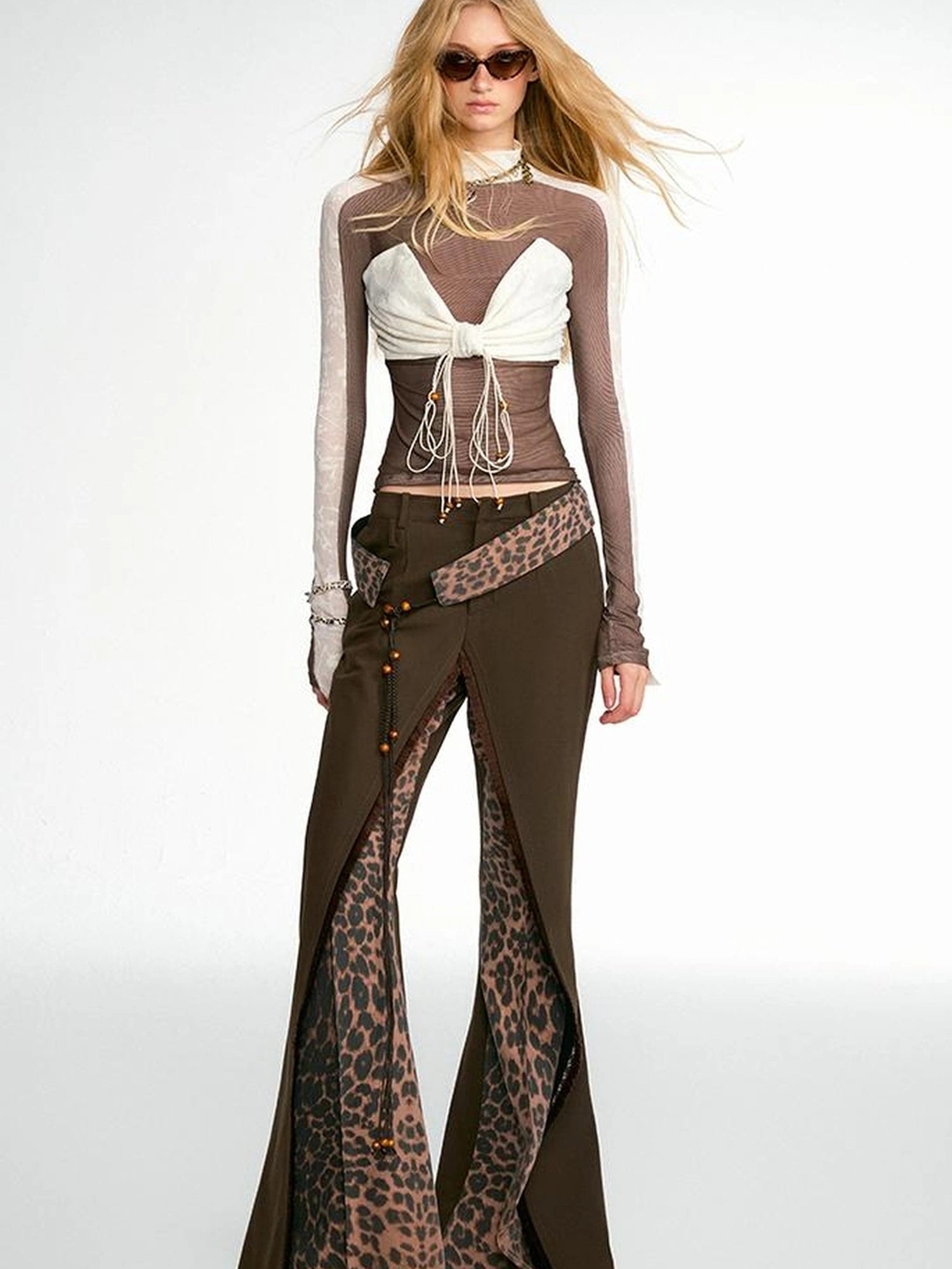 OfAkiva Fakiva Double Layer Fringe Trousers