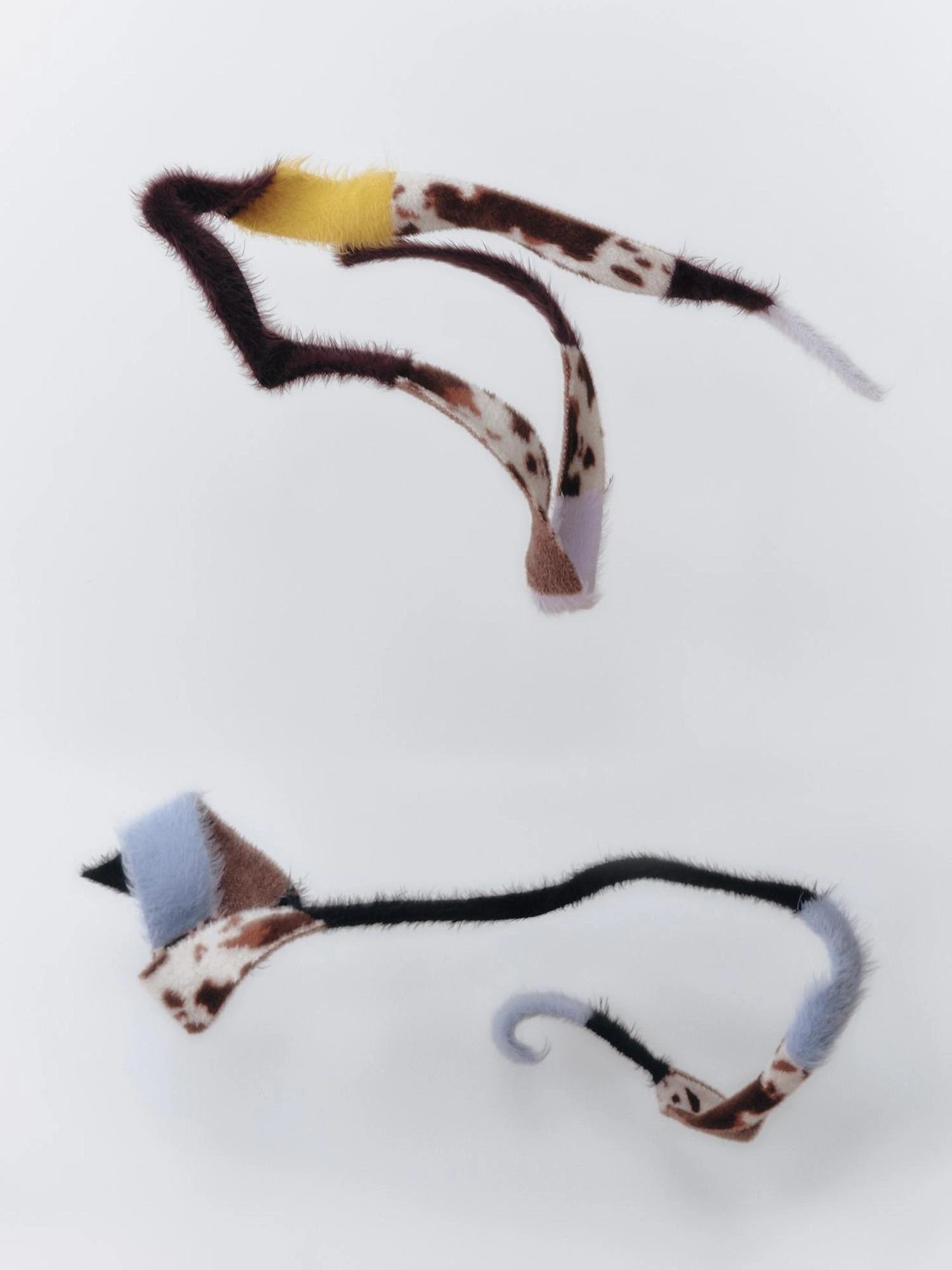 OfAkiva Fantasy Weave Color Block Cow Print Scarf