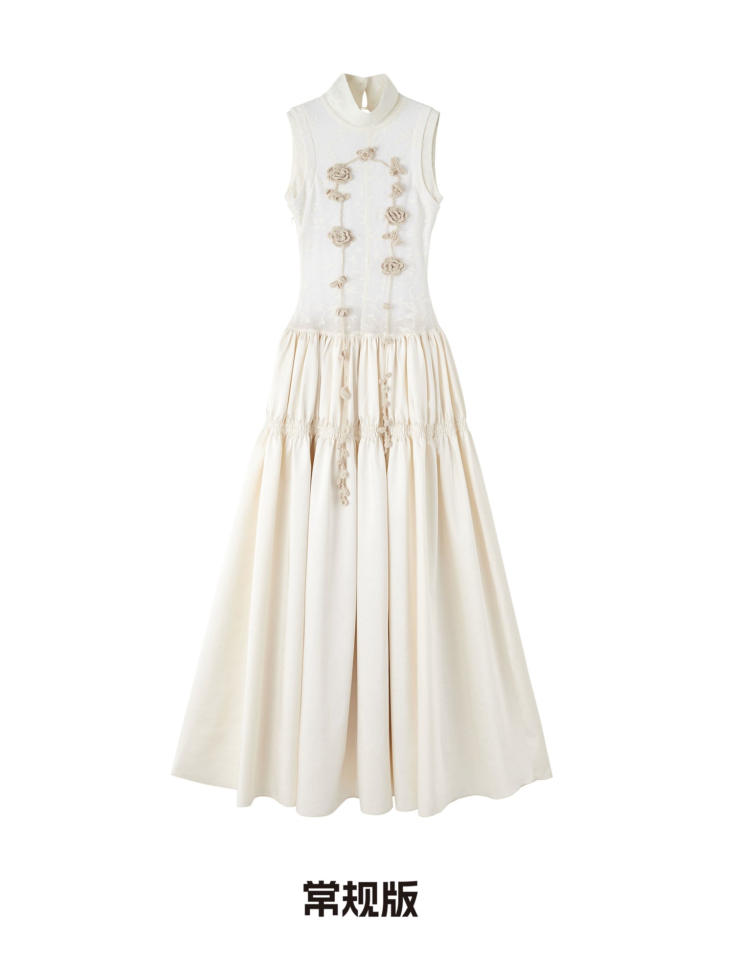 OfAkiva_Floral_Vine_Smocked_Floral_Print_V-neck_T-shirt_Long_Sleeve_Dress_MISSTT