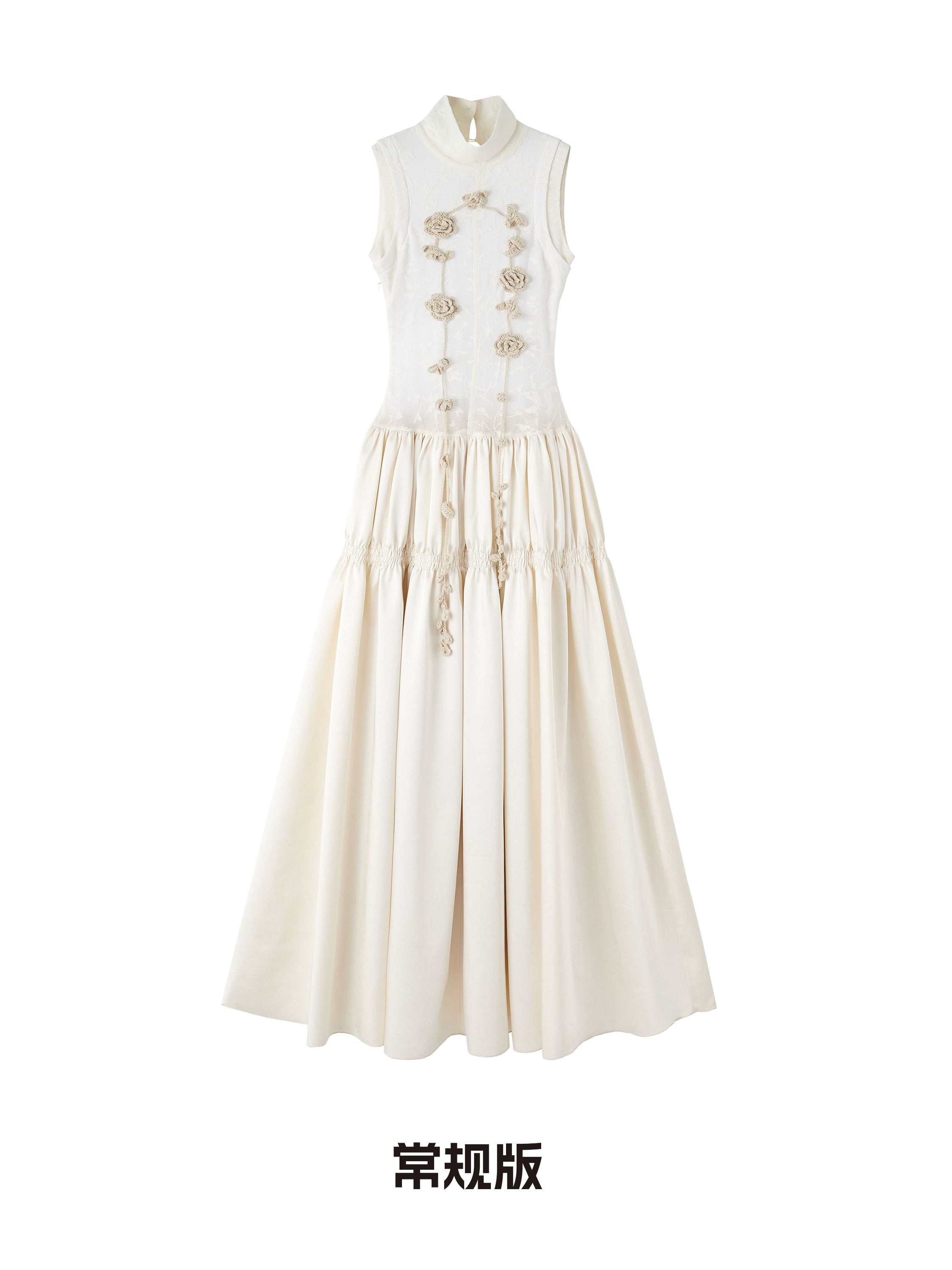 OfAkiva_Floral_Vine_Smocked_Floral_Print_V-neck_T-shirt_Long_Sleeve_Dress_MISSTT