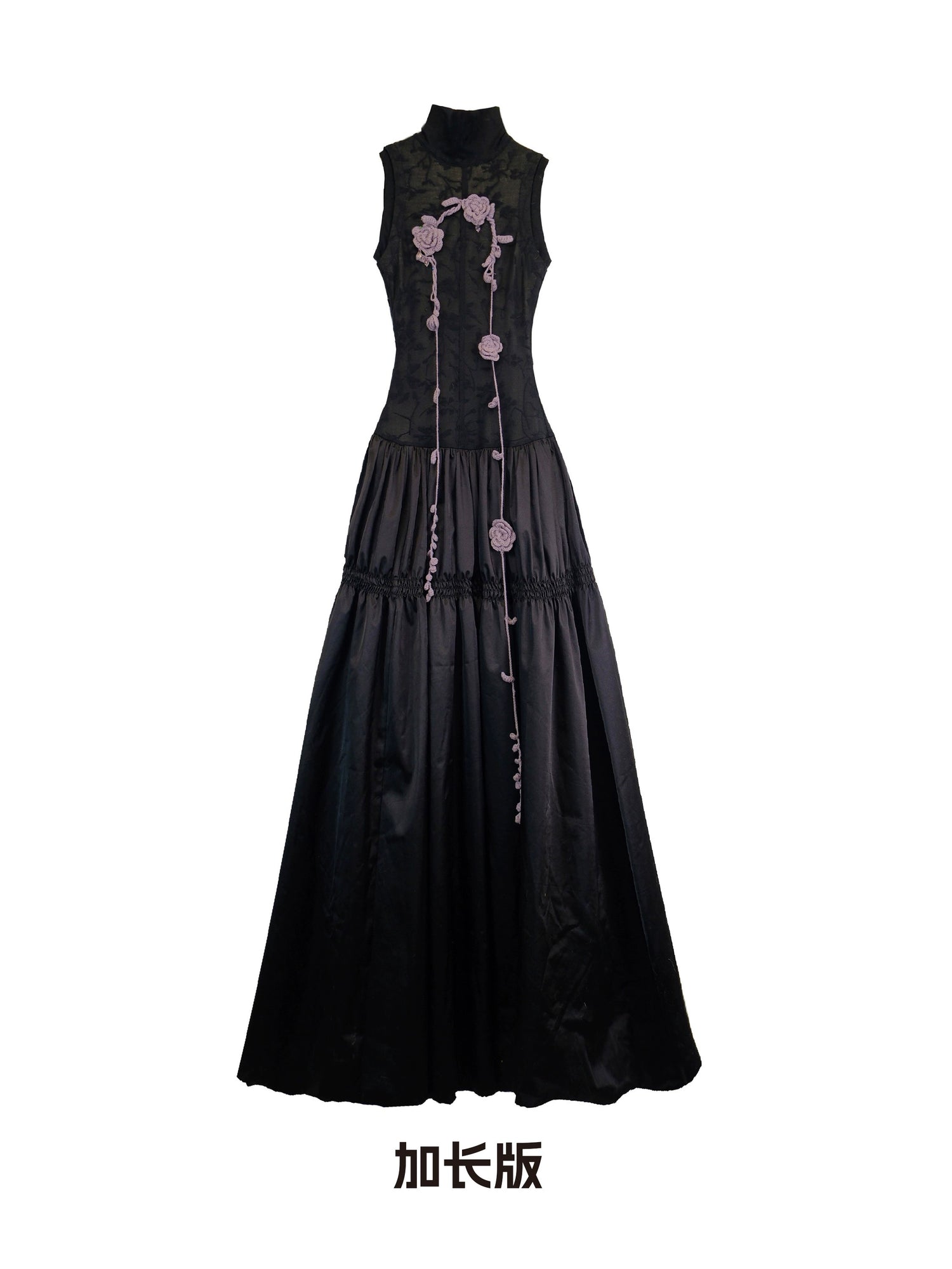 OfAkiva_Floral_Vine_Smocked_Floral_Print_V-neck_T-shirt_Long_Sleeve_Dress_MISSTT