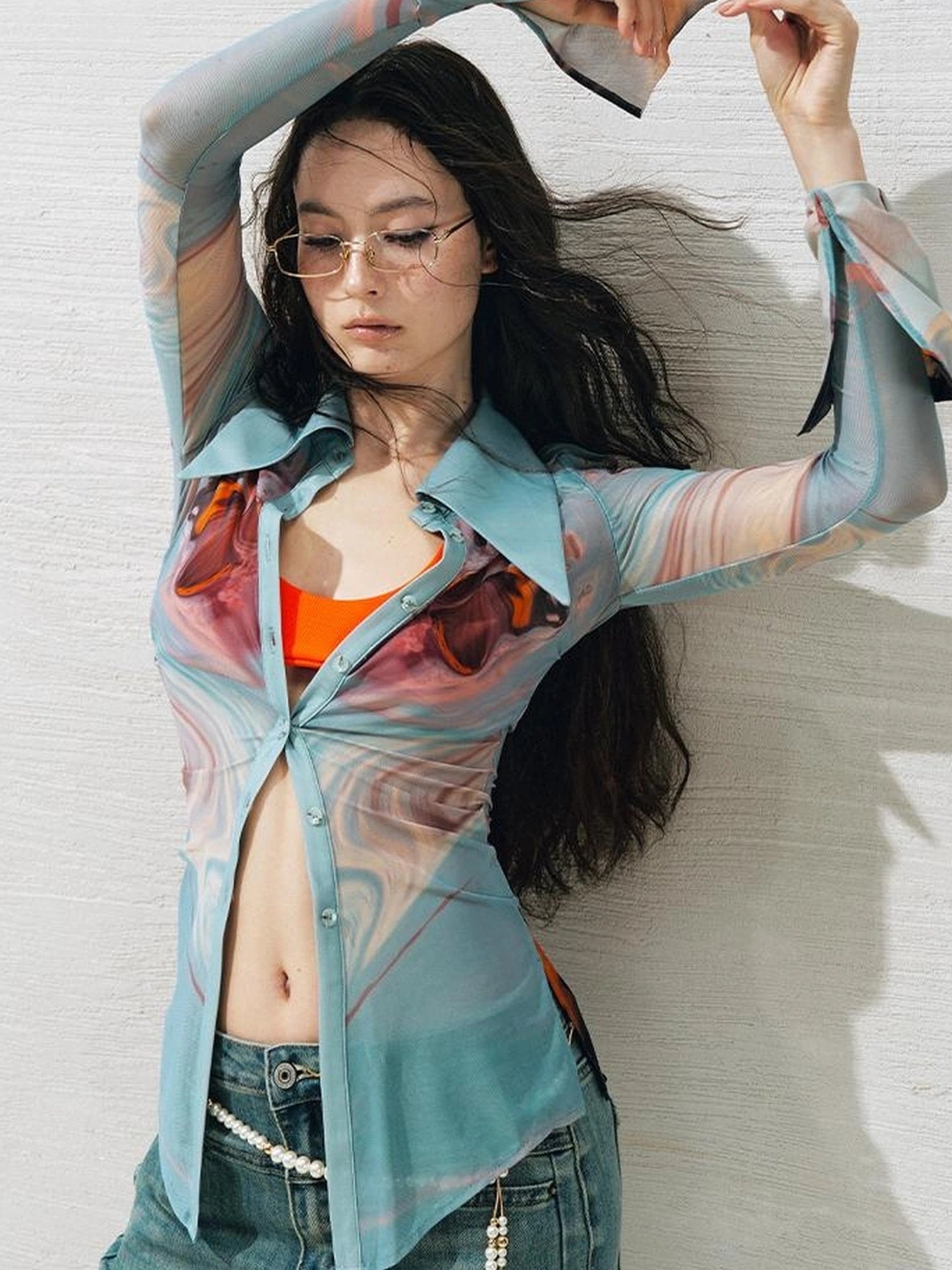 OfAkiva Gagosian Print Embroidered Shirt