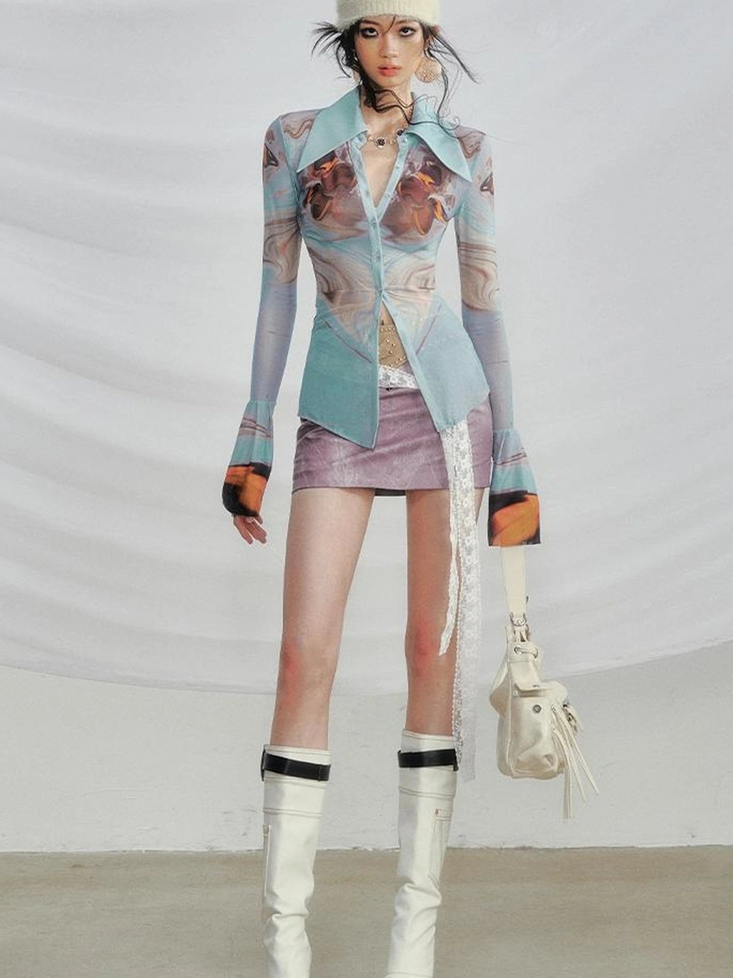 OfAkiva Gagosian Print Embroidered Shirt