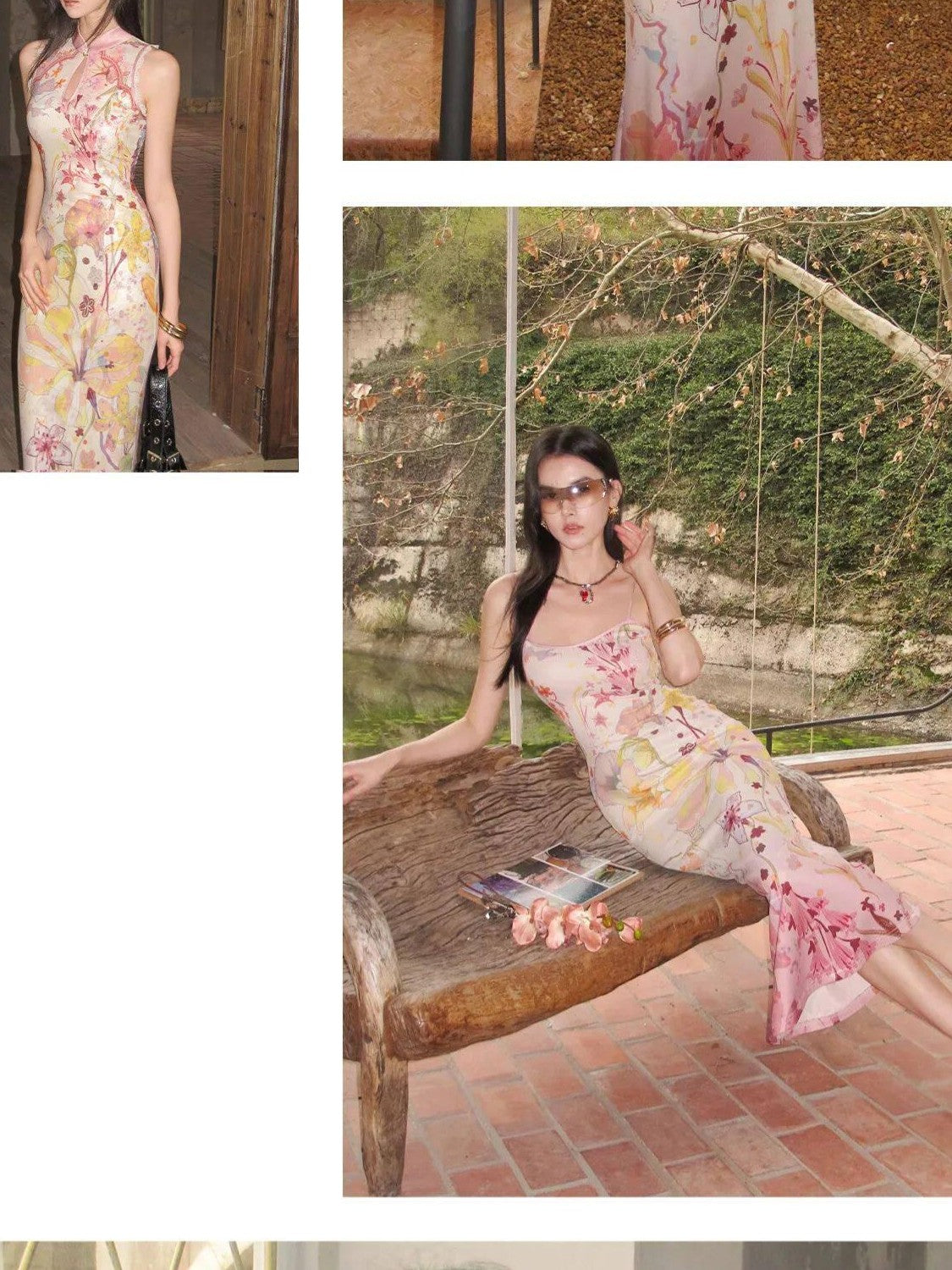 OfAkiva Gradient Print Two Piece Sleeveless High Waist Women&