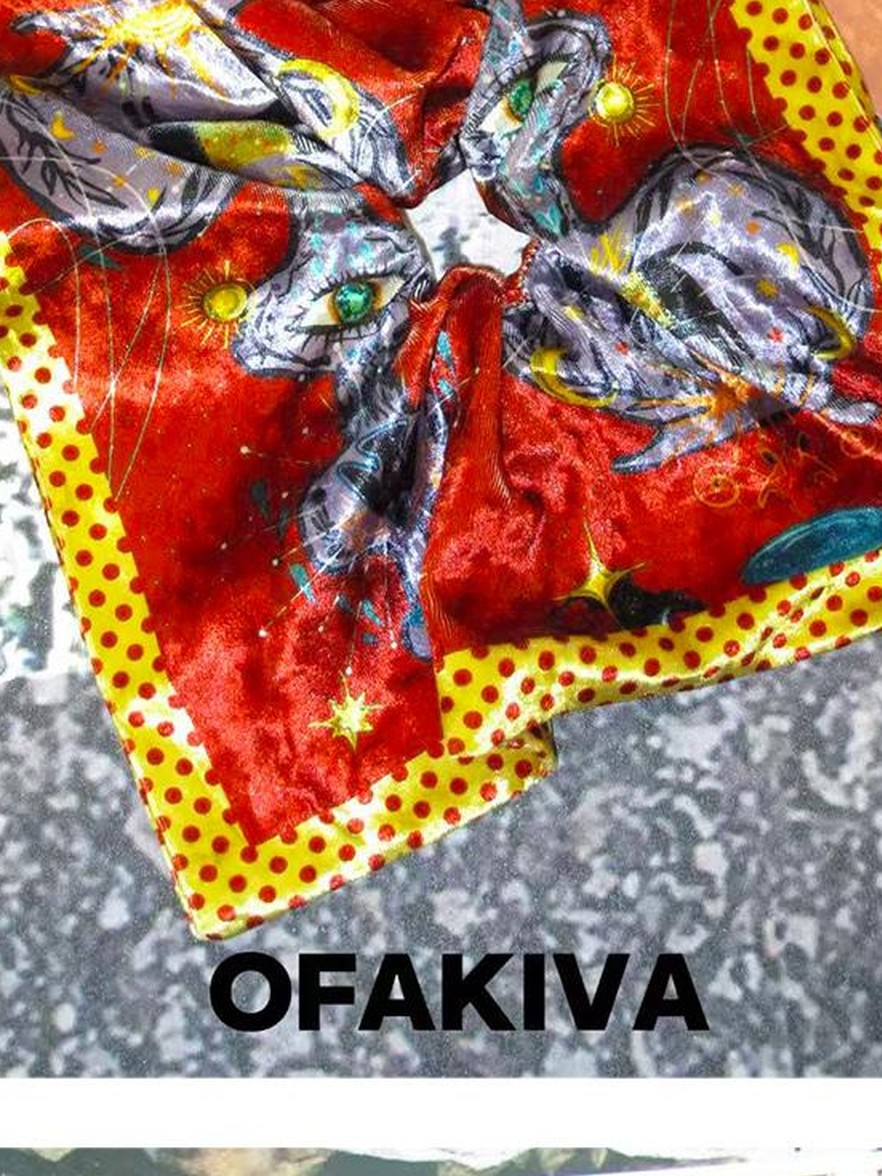 OfAkiva Hand Painted Polka Dot Velvet Women&