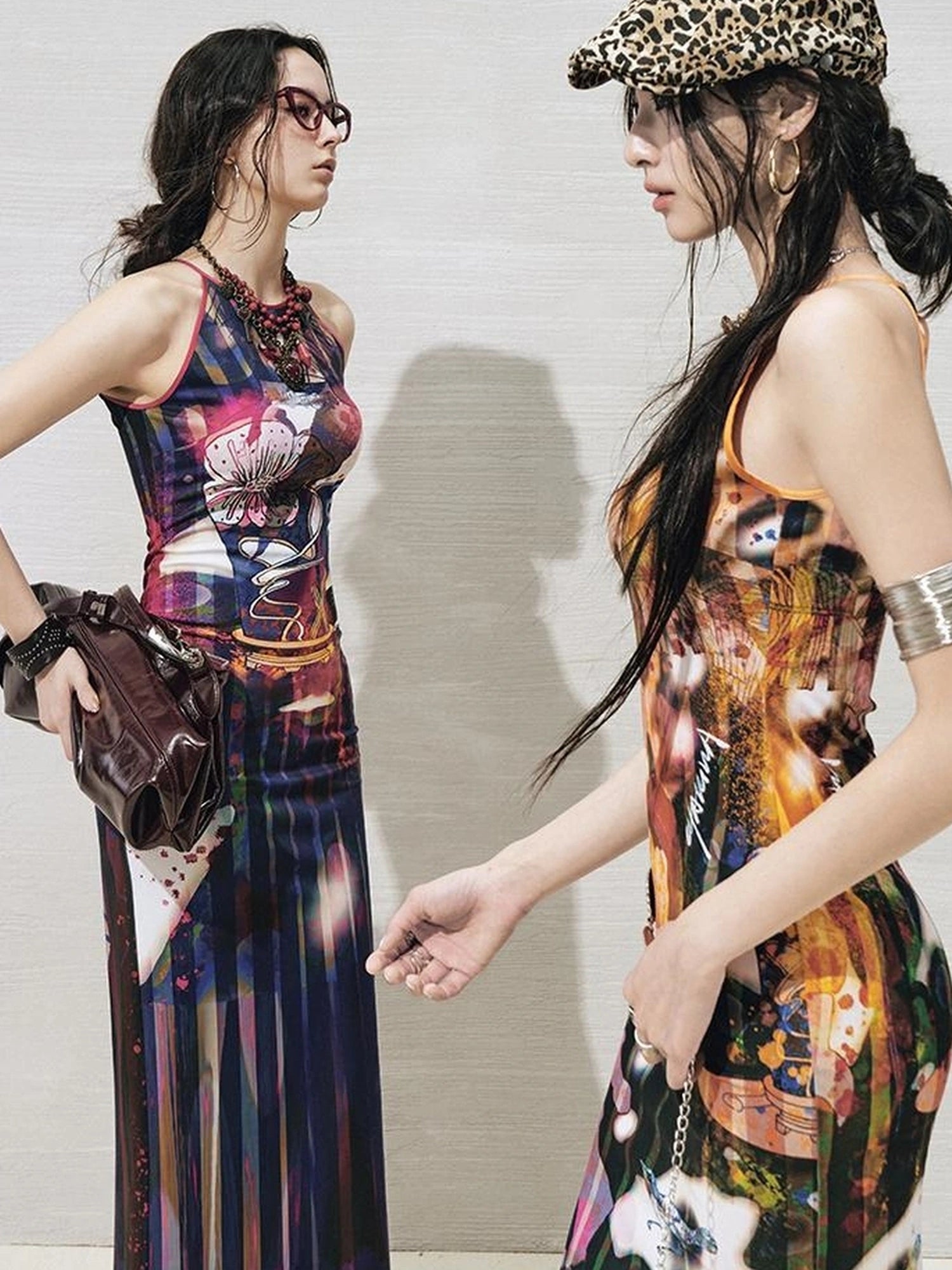 OfAkiva Luna Floral Slit Maxi Dress