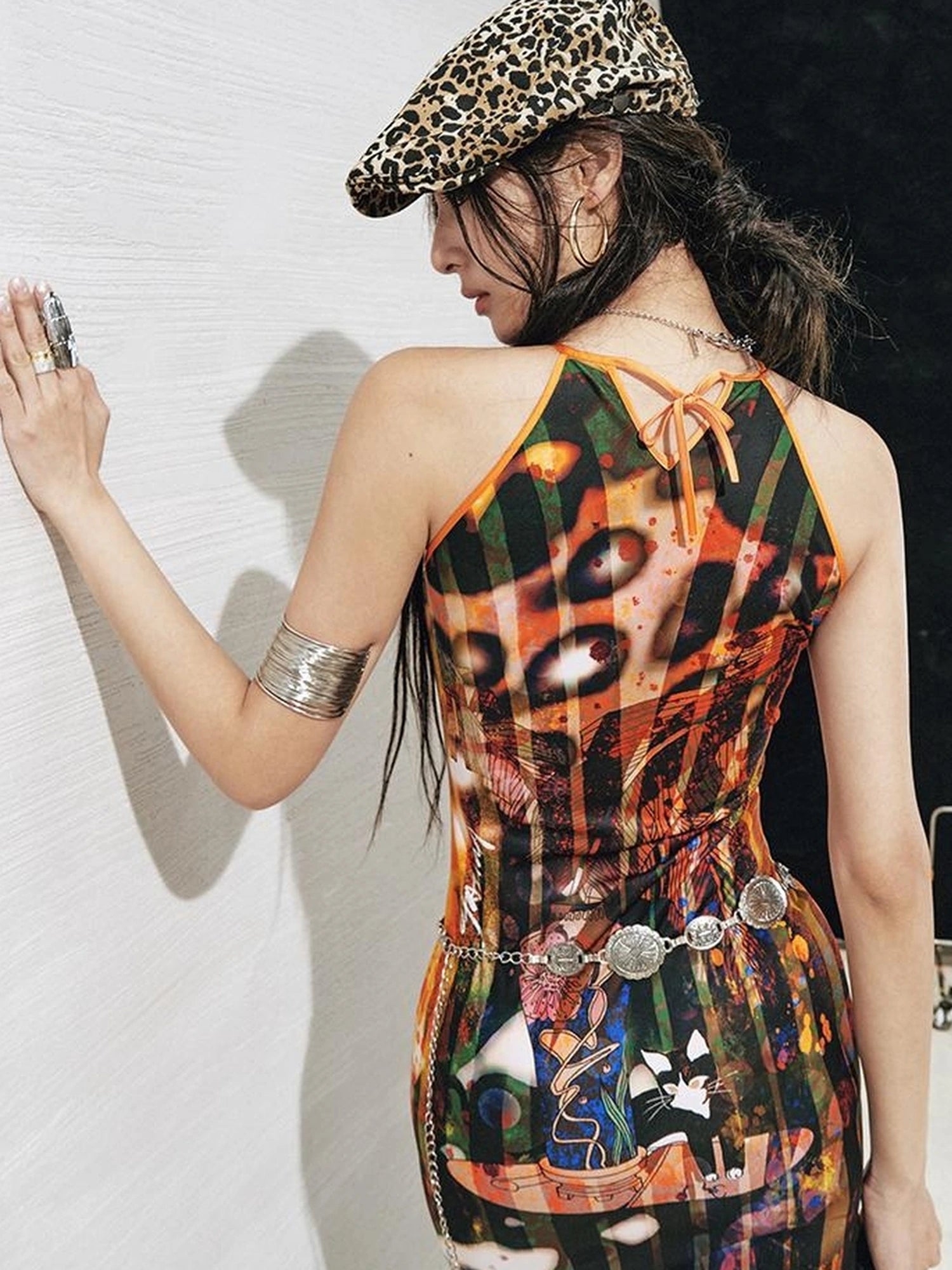 OfAkiva Luna Floral Slit Maxi Dress