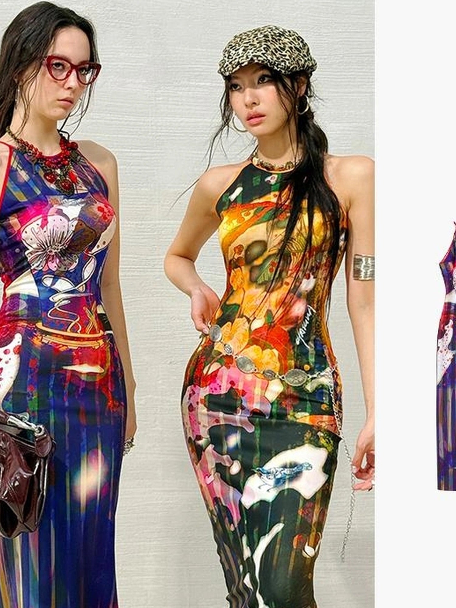 OfAkiva Luna Floral Slit Maxi Dress