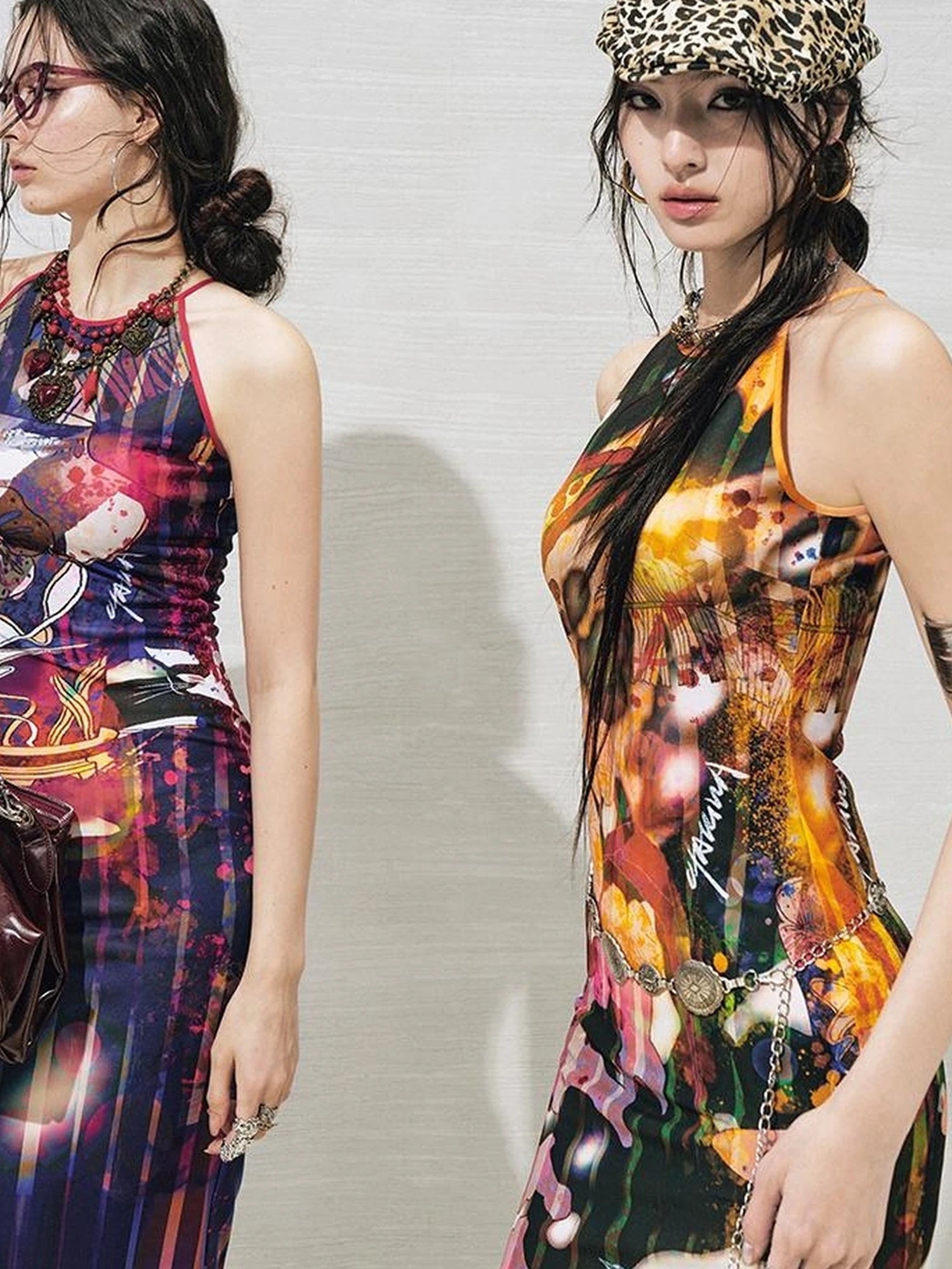 OfAkiva Luna Floral Slit Maxi Dress