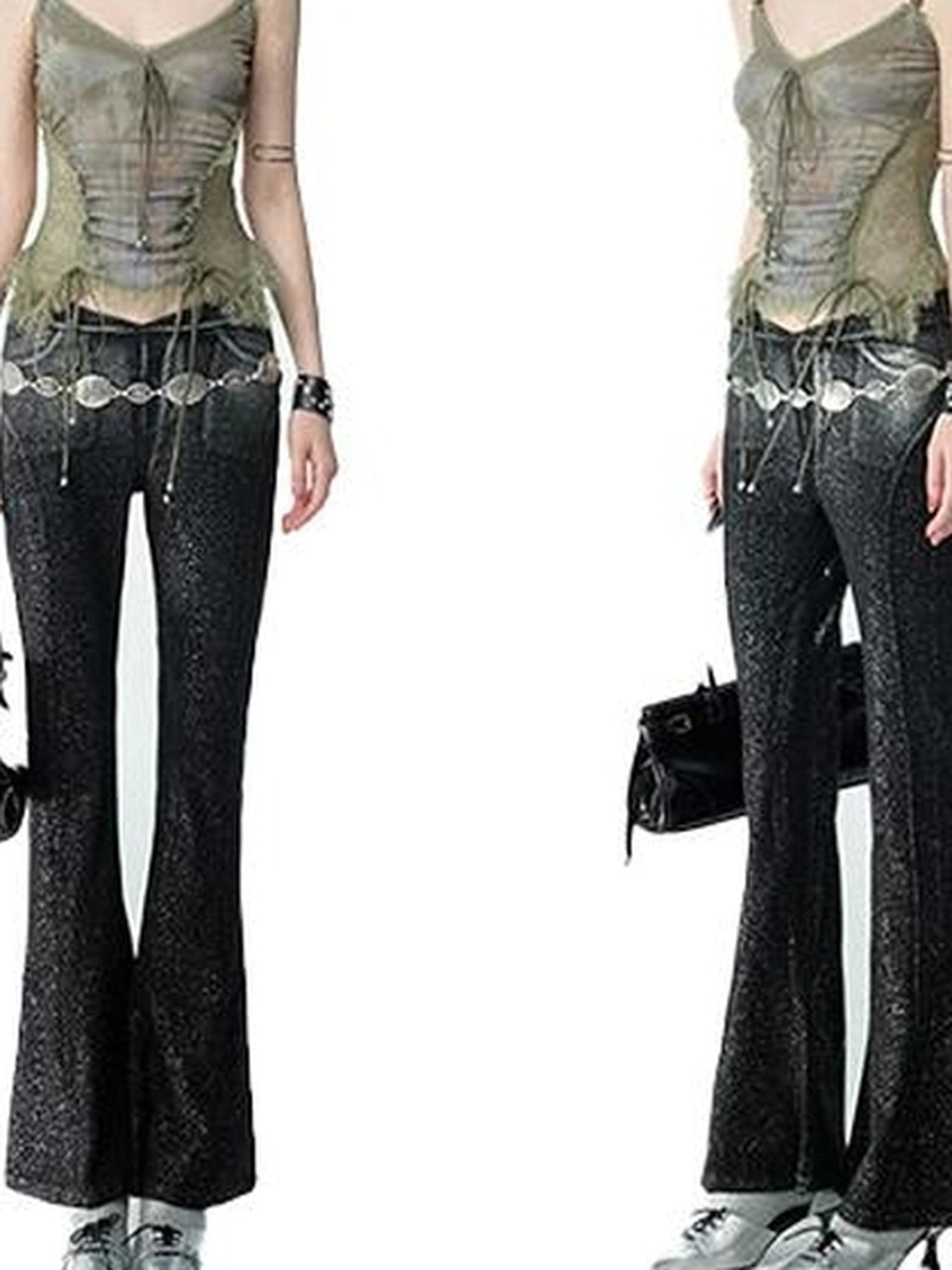 Mint Mambo Lace Trimmed Print Camisole With Beaded Details