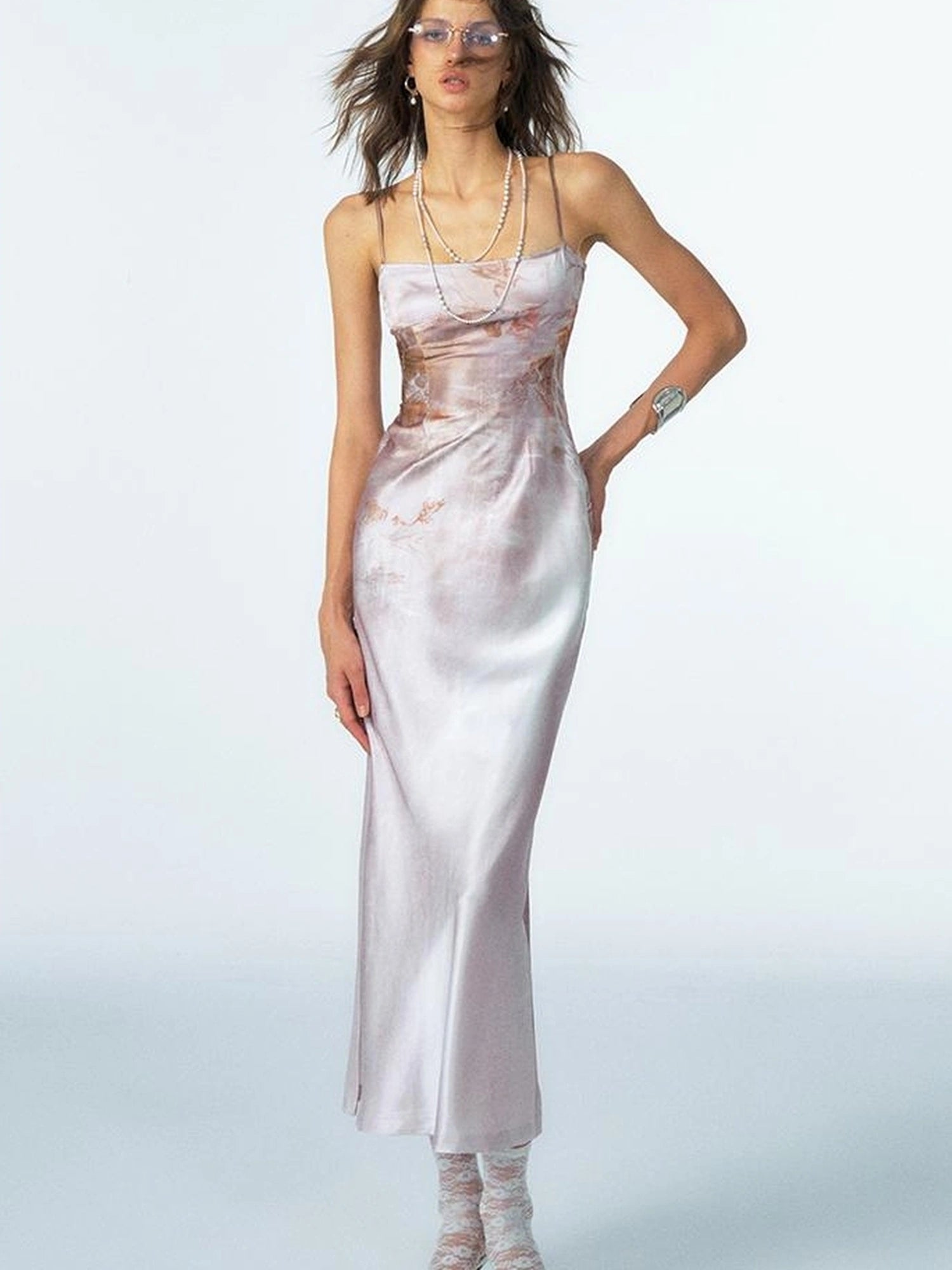 OfAkiva Of Akiva Ethereal Gauze Slip Dress