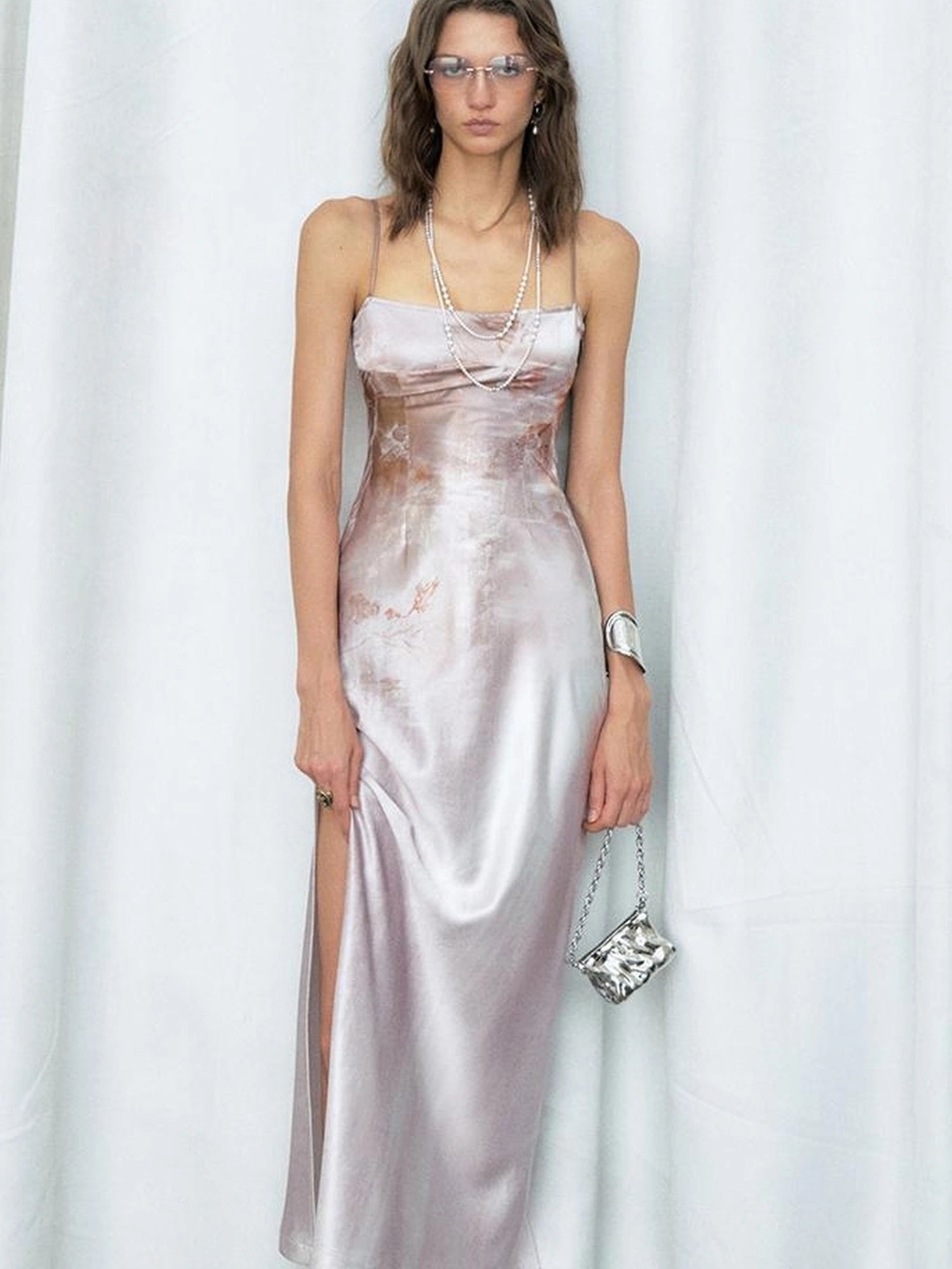 OfAkiva Of Akiva Ethereal Gauze Slip Dress