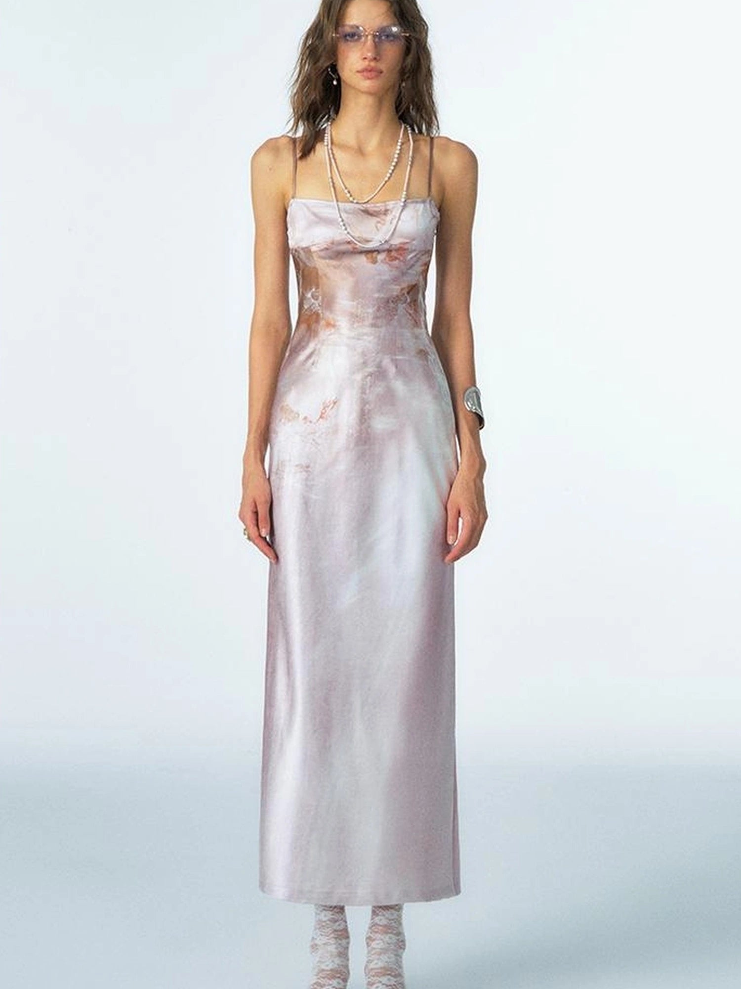 OfAkiva Of Akiva Ethereal Gauze Slip Dress