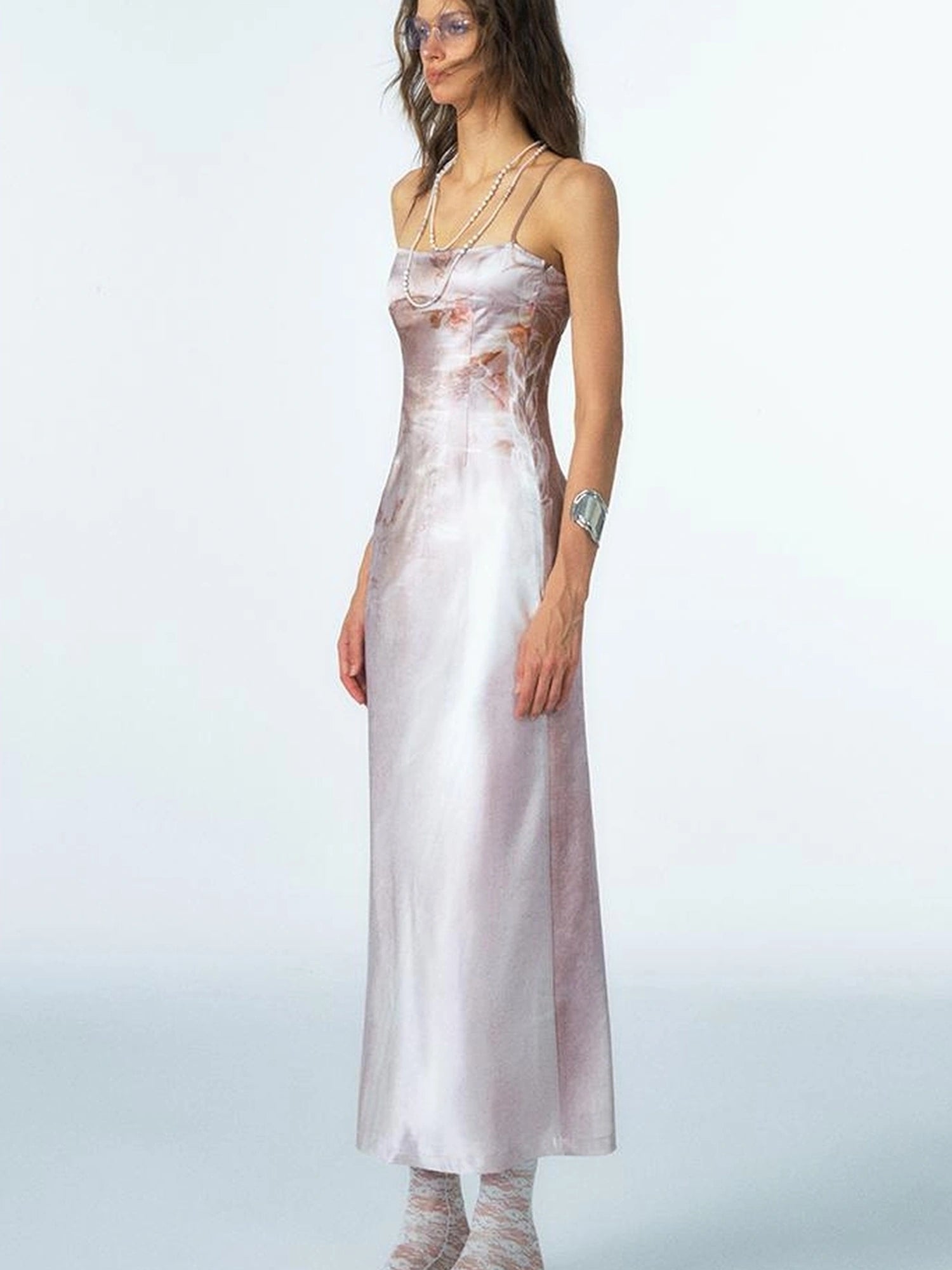 OfAkiva Of Akiva Ethereal Gauze Slip Dress