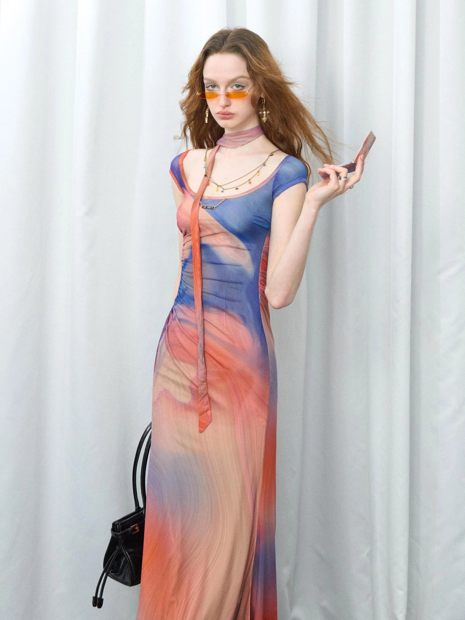 OfAkiva Oil Painting Floral Sundress