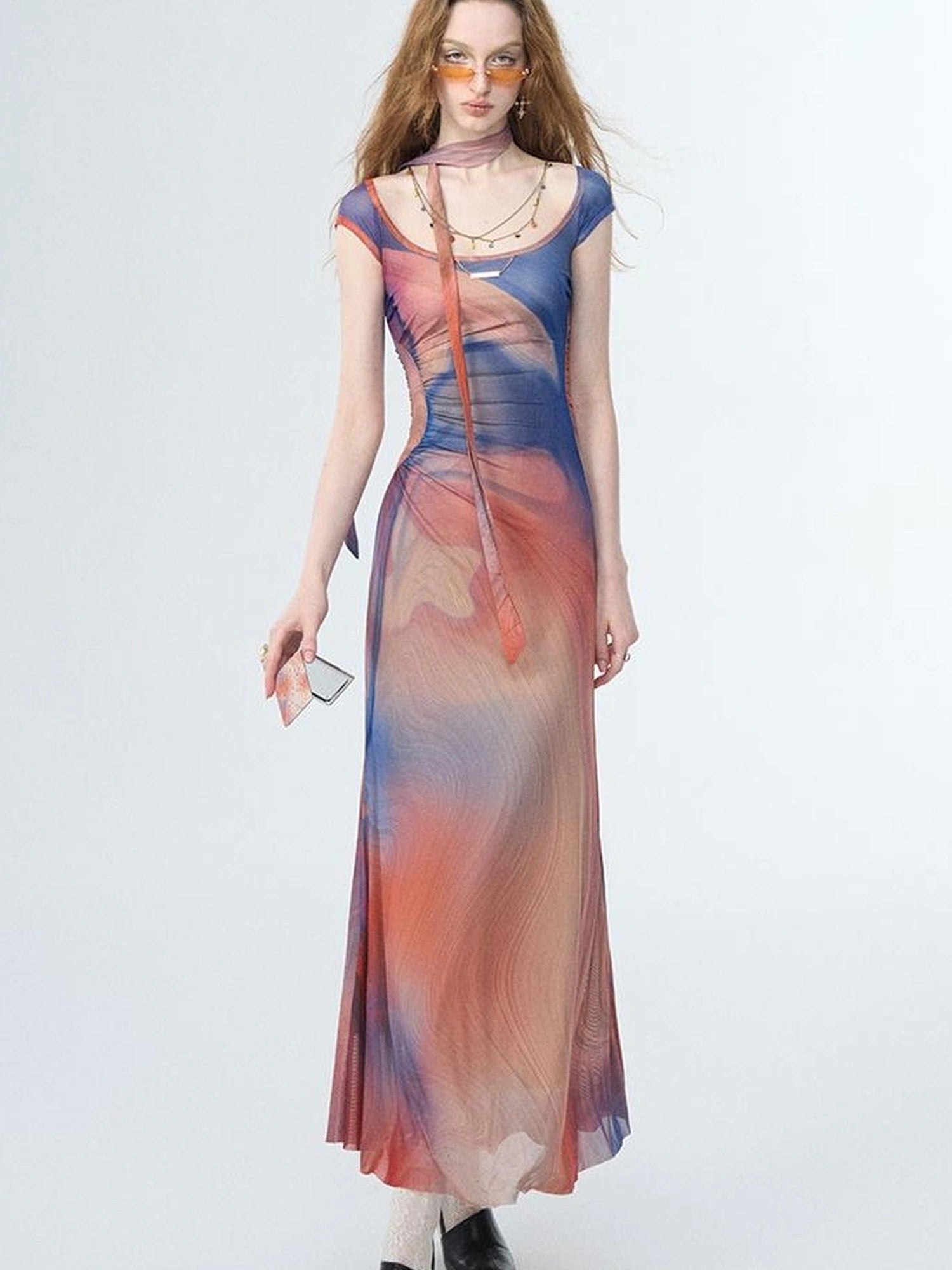 OfAkiva Oil Painting Floral Sundress