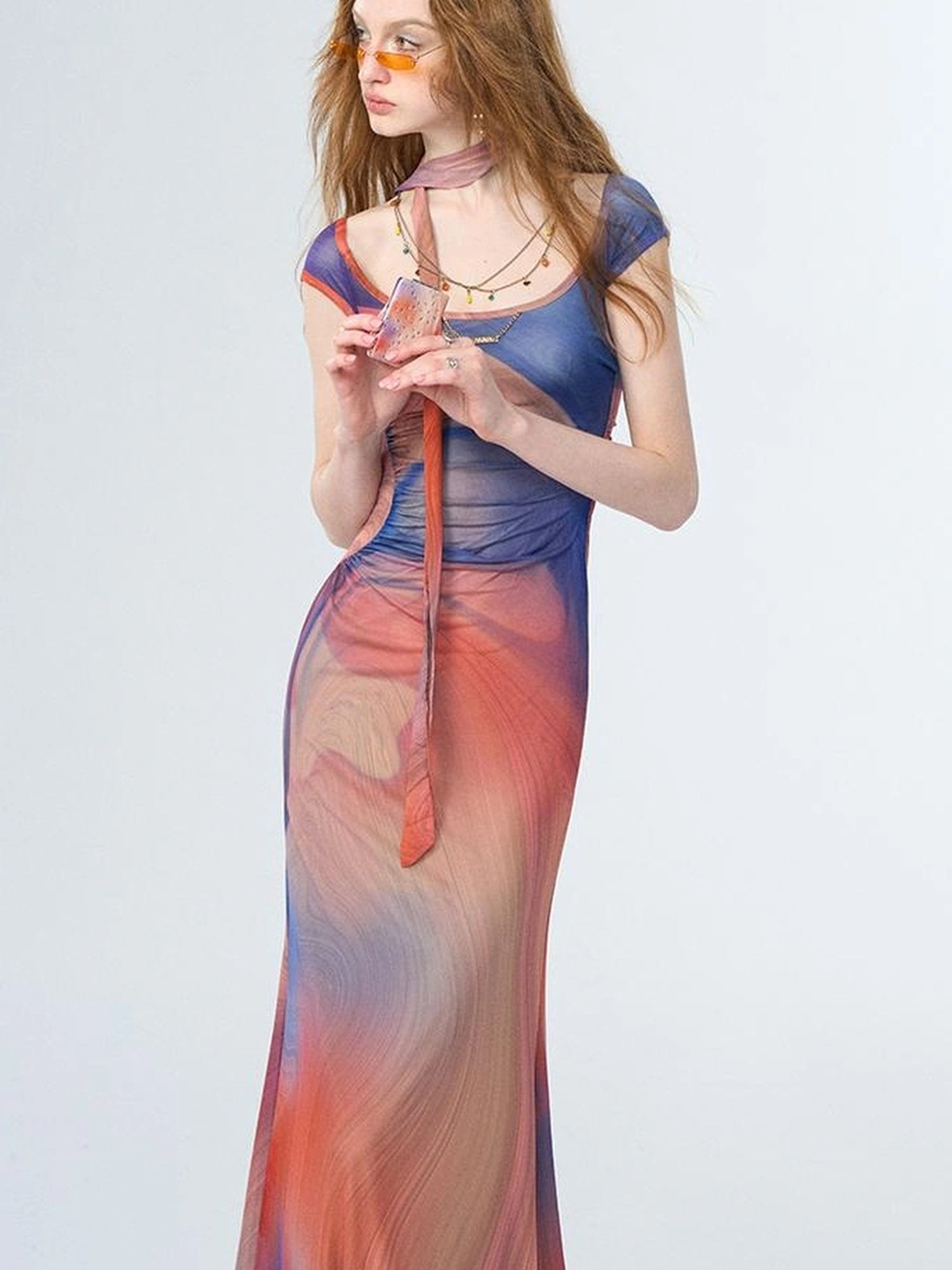 OfAkiva Oil Painting Floral Sundress