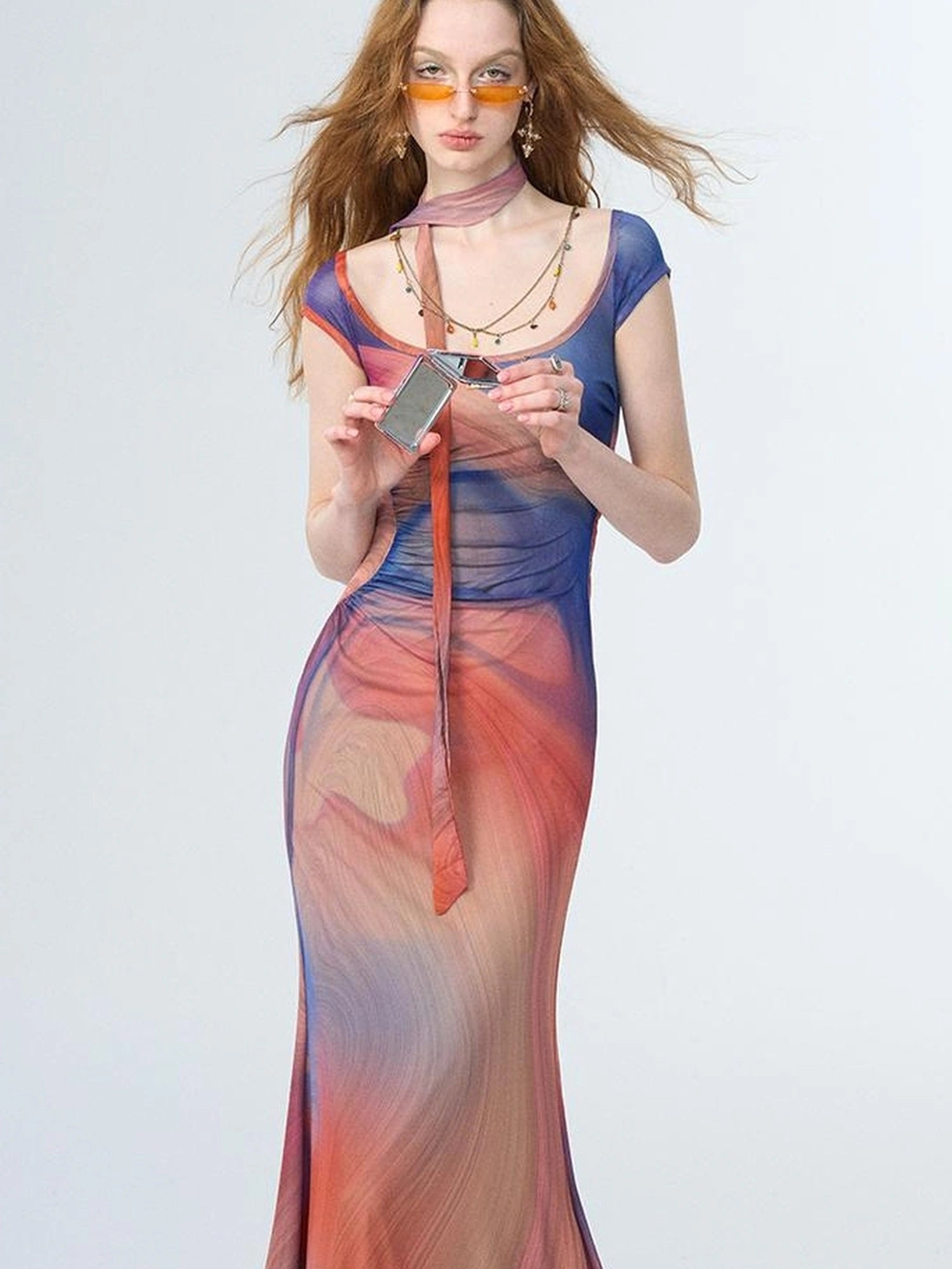 OfAkiva Oil Painting Floral Sundress