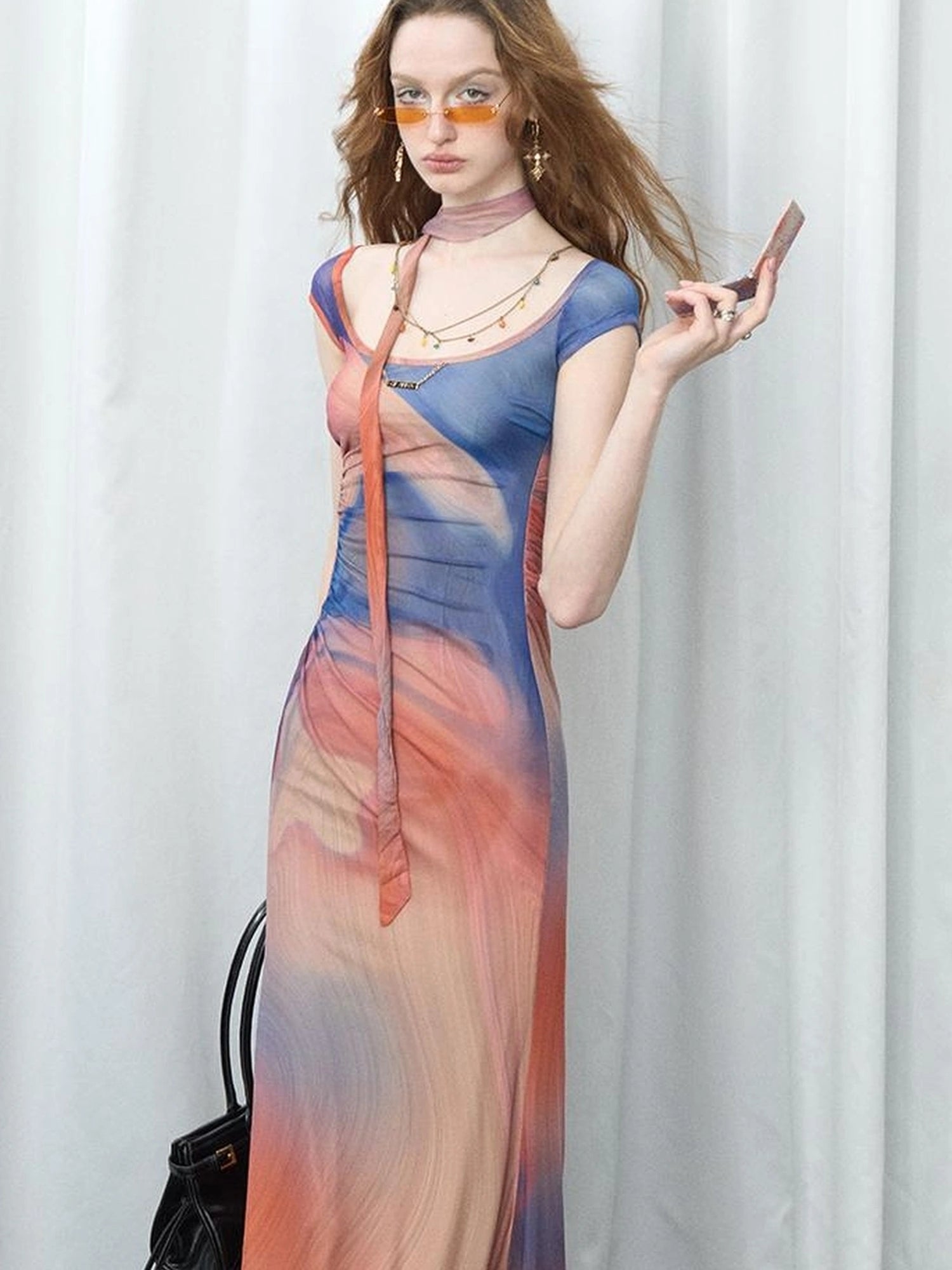 OfAkiva Oil Painting Floral Sundress