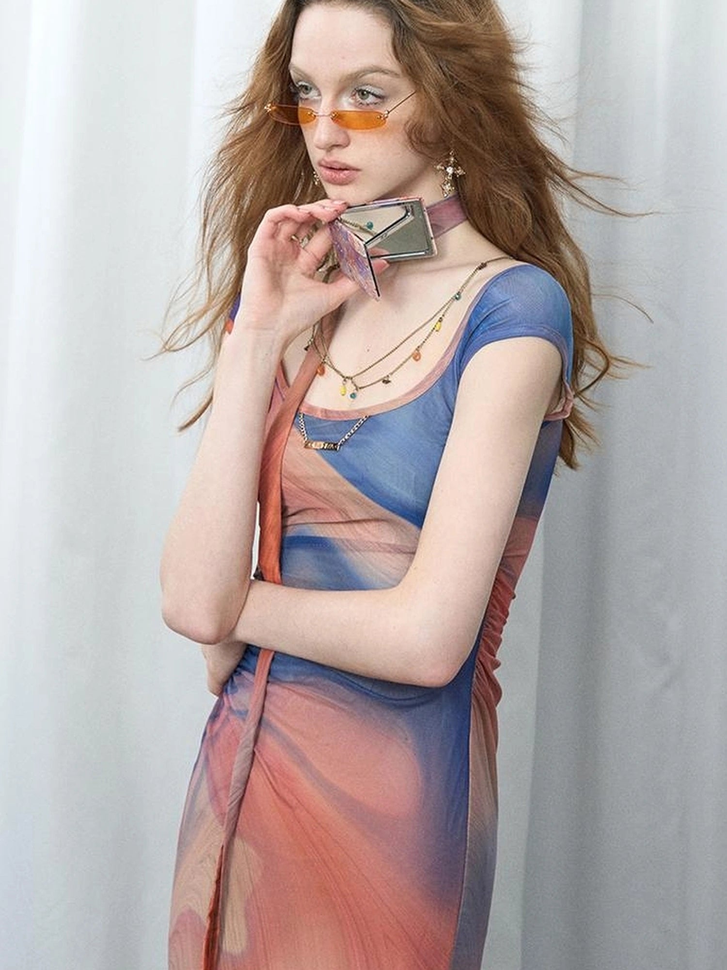 OfAkiva Oil Painting Floral Sundress