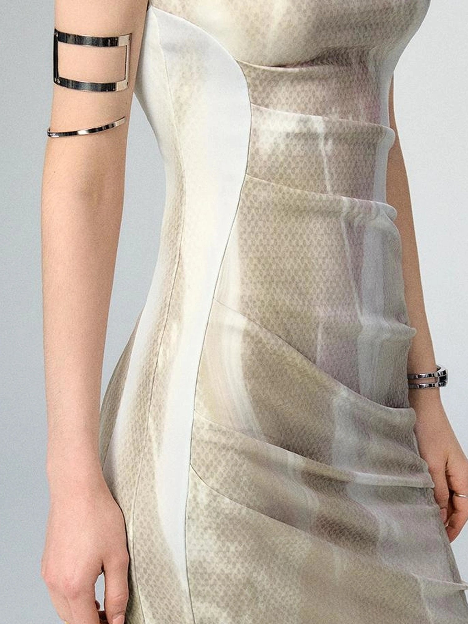 OfAkiva Secret Glaze Print Bodycon Dress