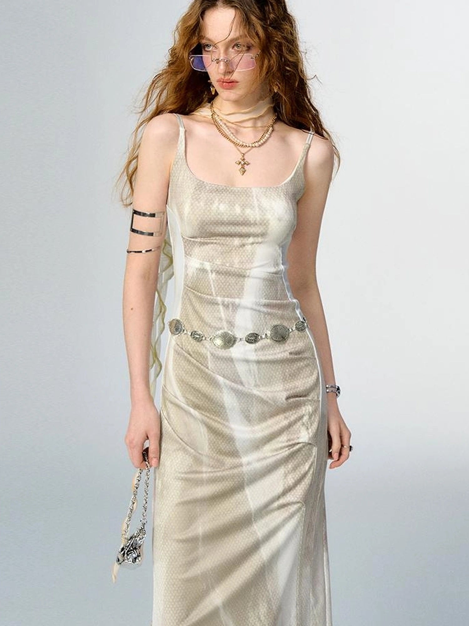 OfAkiva Secret Glaze Print Bodycon Dress