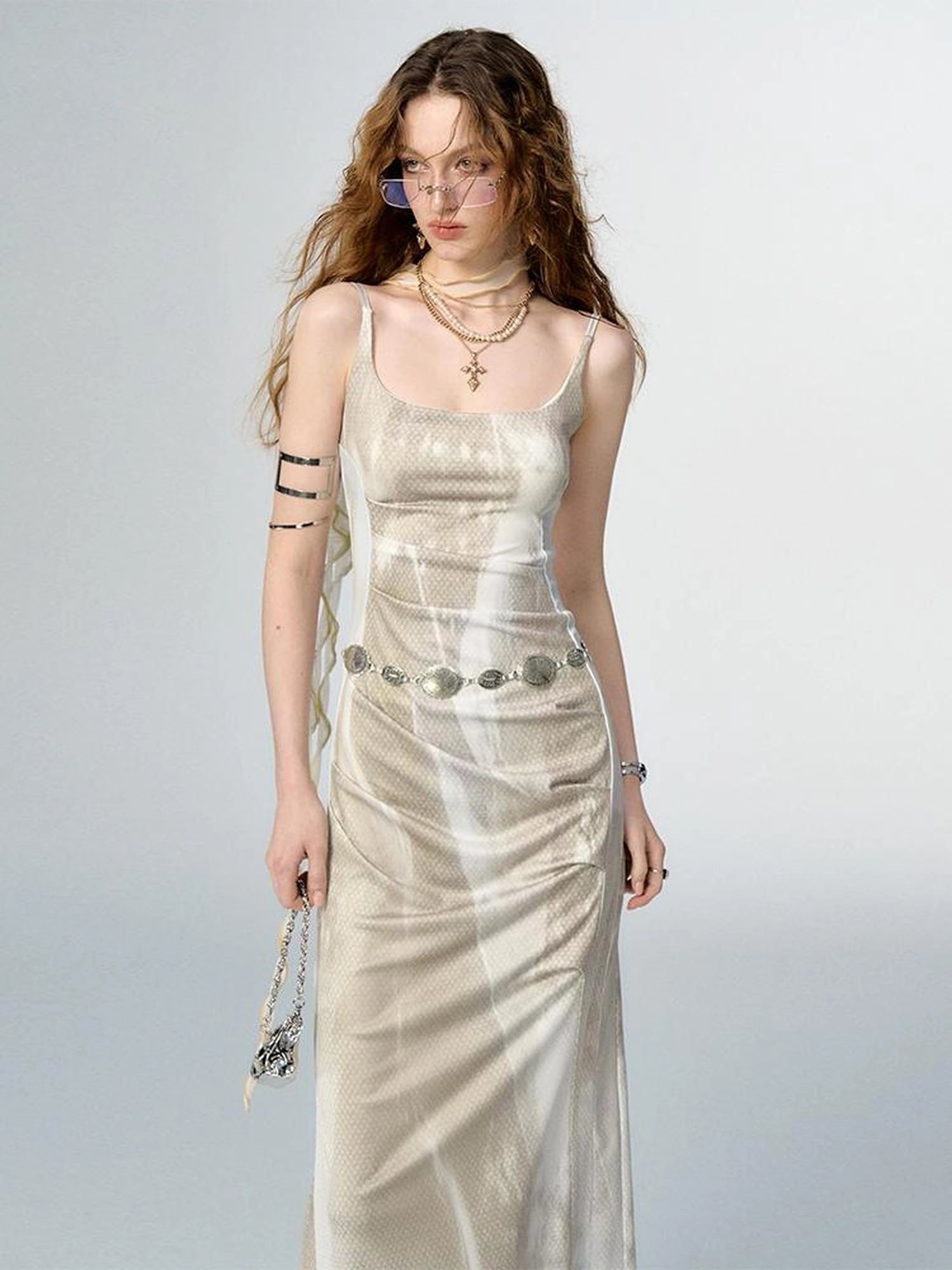 OfAkiva Secret Glaze Print Bodycon Dress