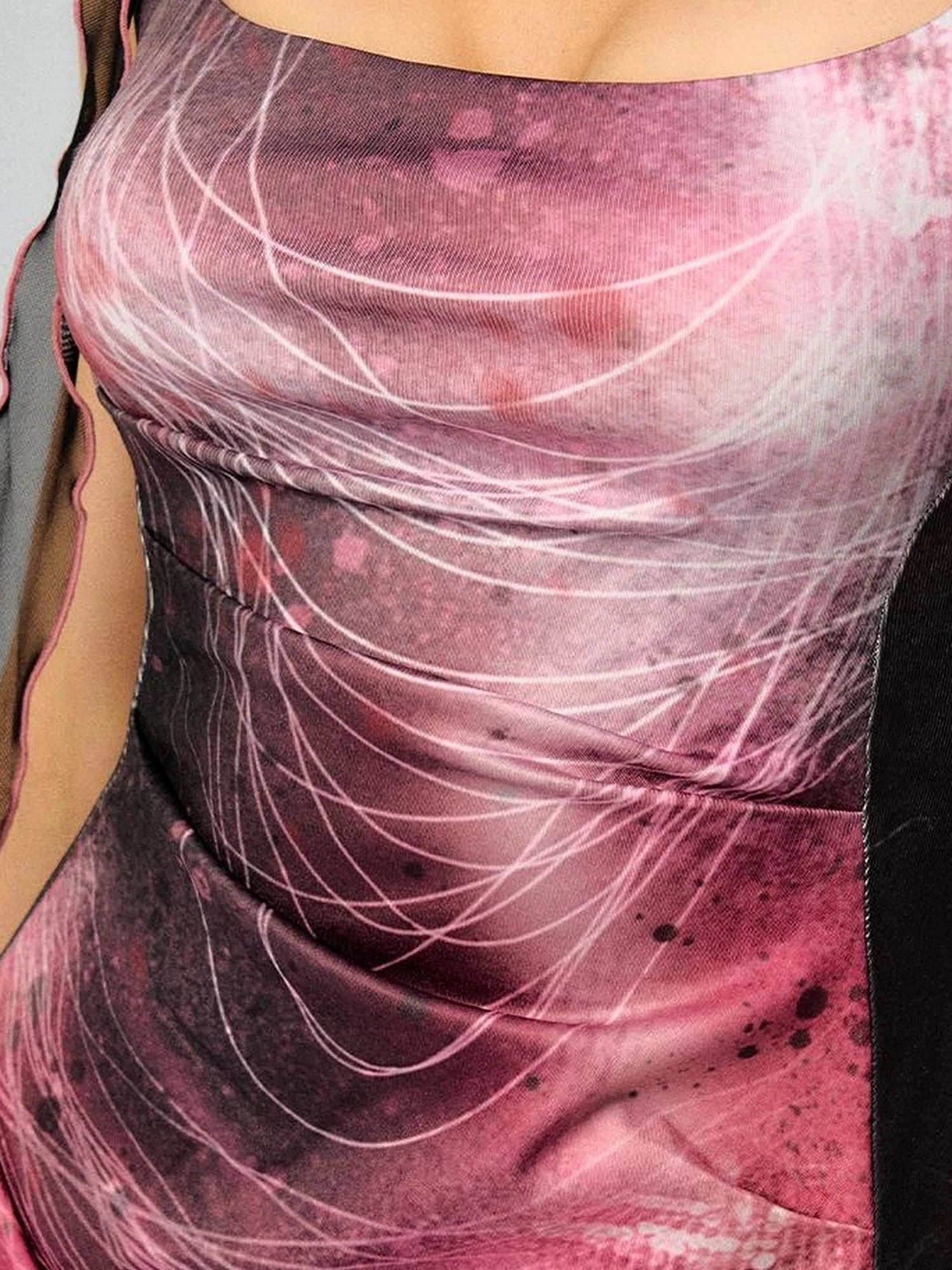 OfAkiva Secret Glaze Print Bodycon Dress