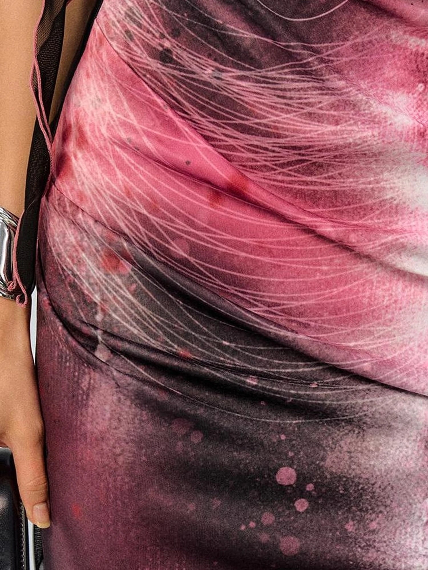 OfAkiva Secret Glaze Print Bodycon Dress