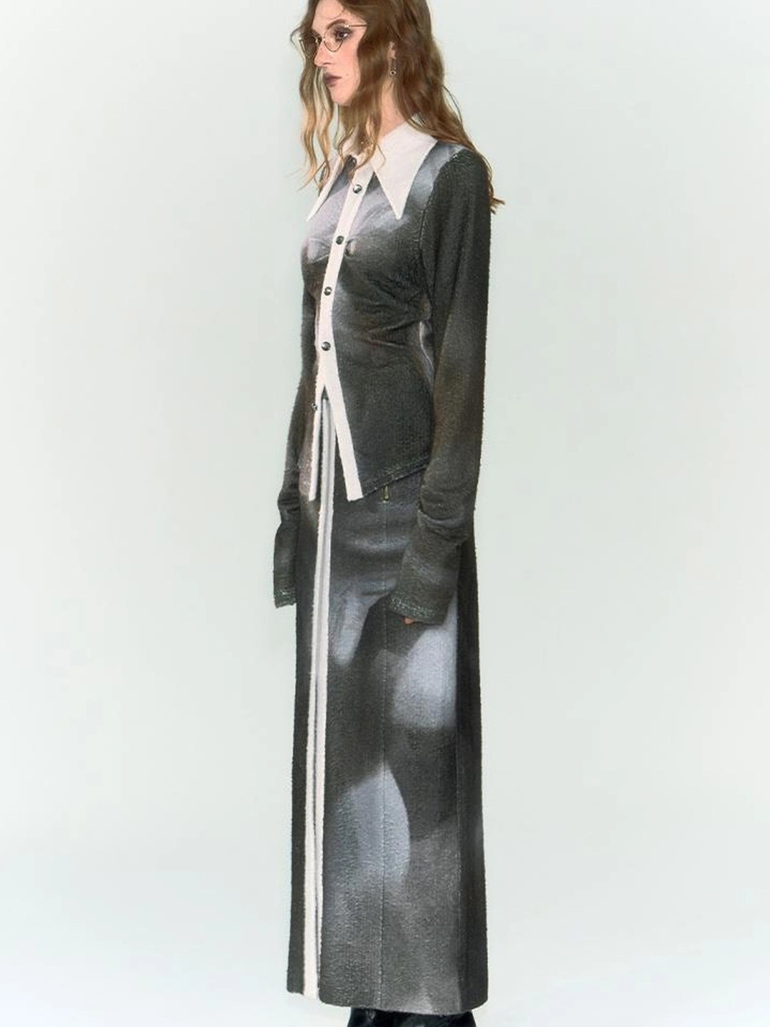 OfAkiva Silhouette Print Fleece Knit Set