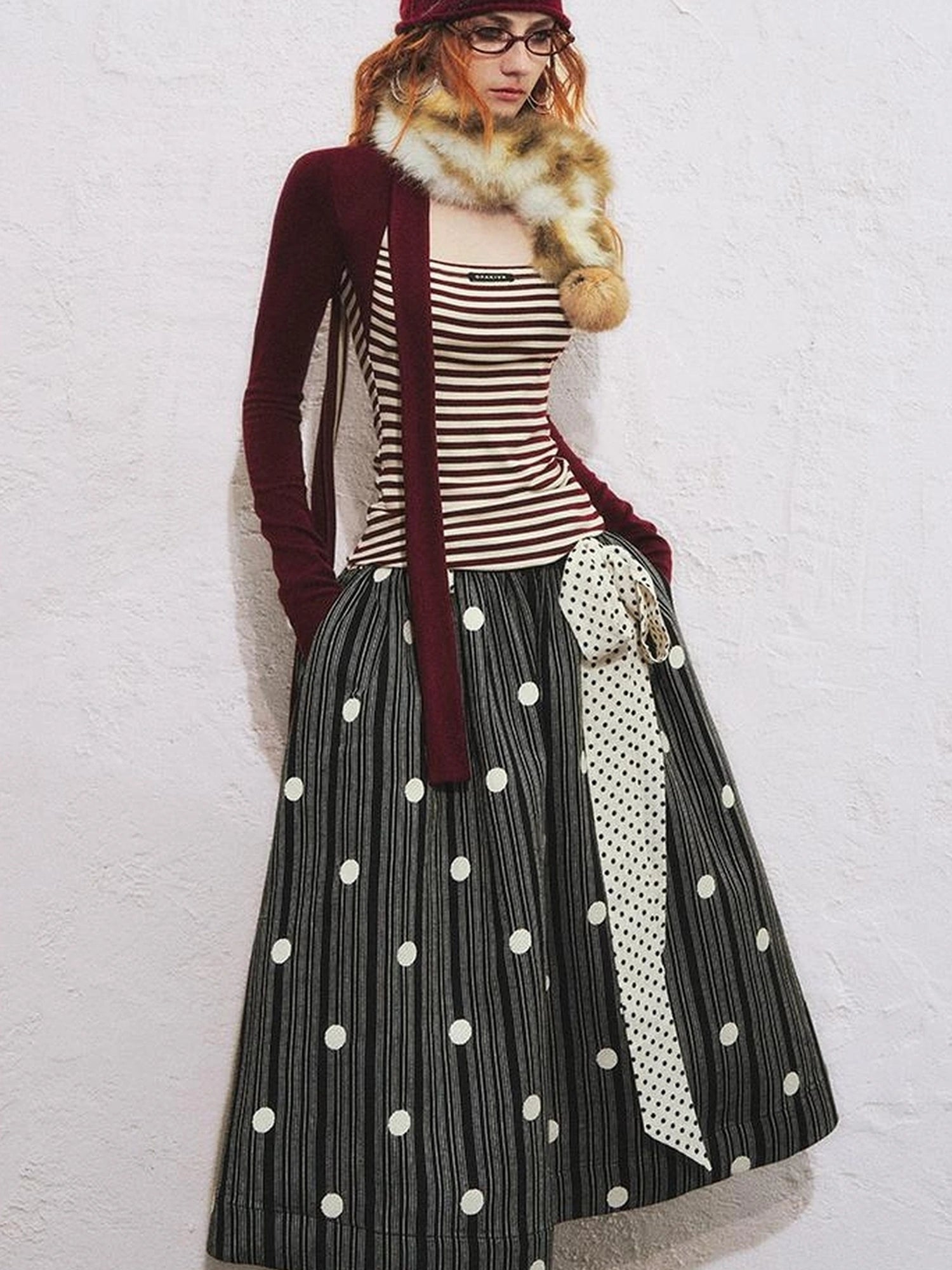 OfAkiva Tri Color White Floral Eco Fur Cat Collar