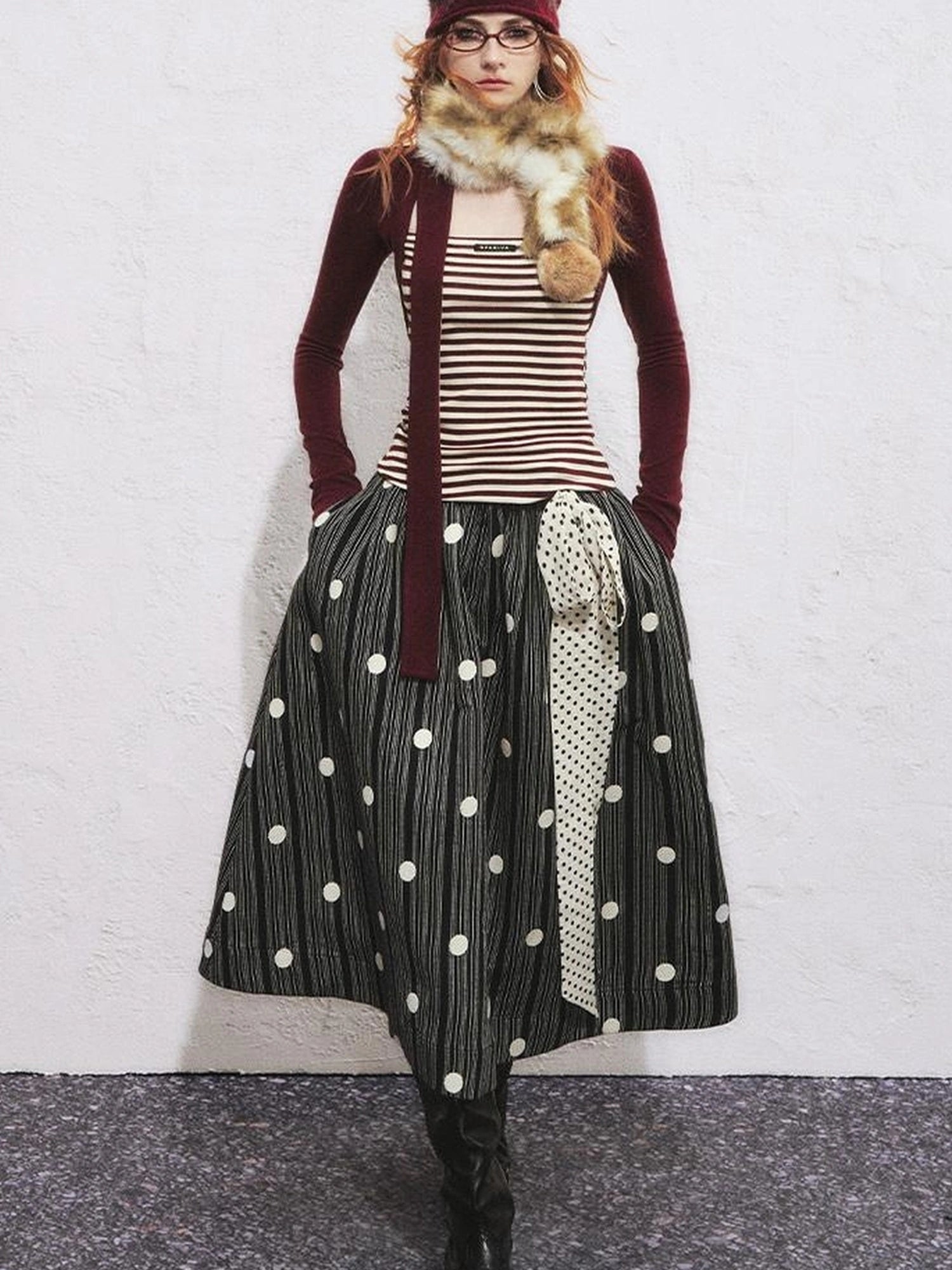 OfAkiva Tri Color White Floral Eco Fur Cat Collar