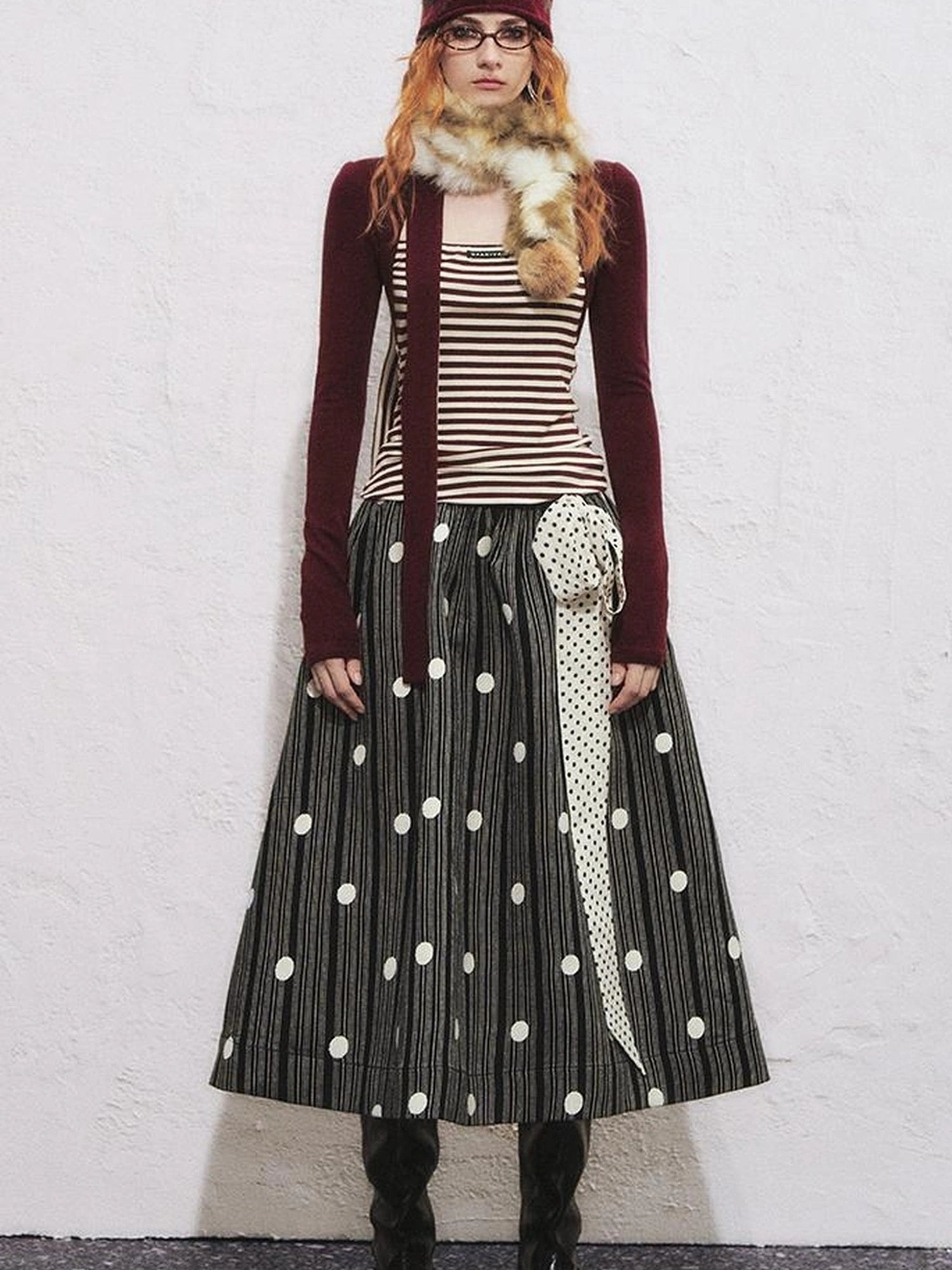 OfAkiva Tri Color White Floral Eco Fur Cat Collar