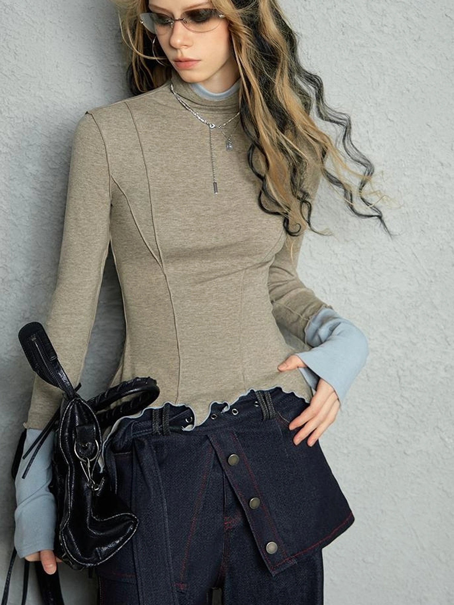 OfAkiva Two Tone Reversible Turtleneck