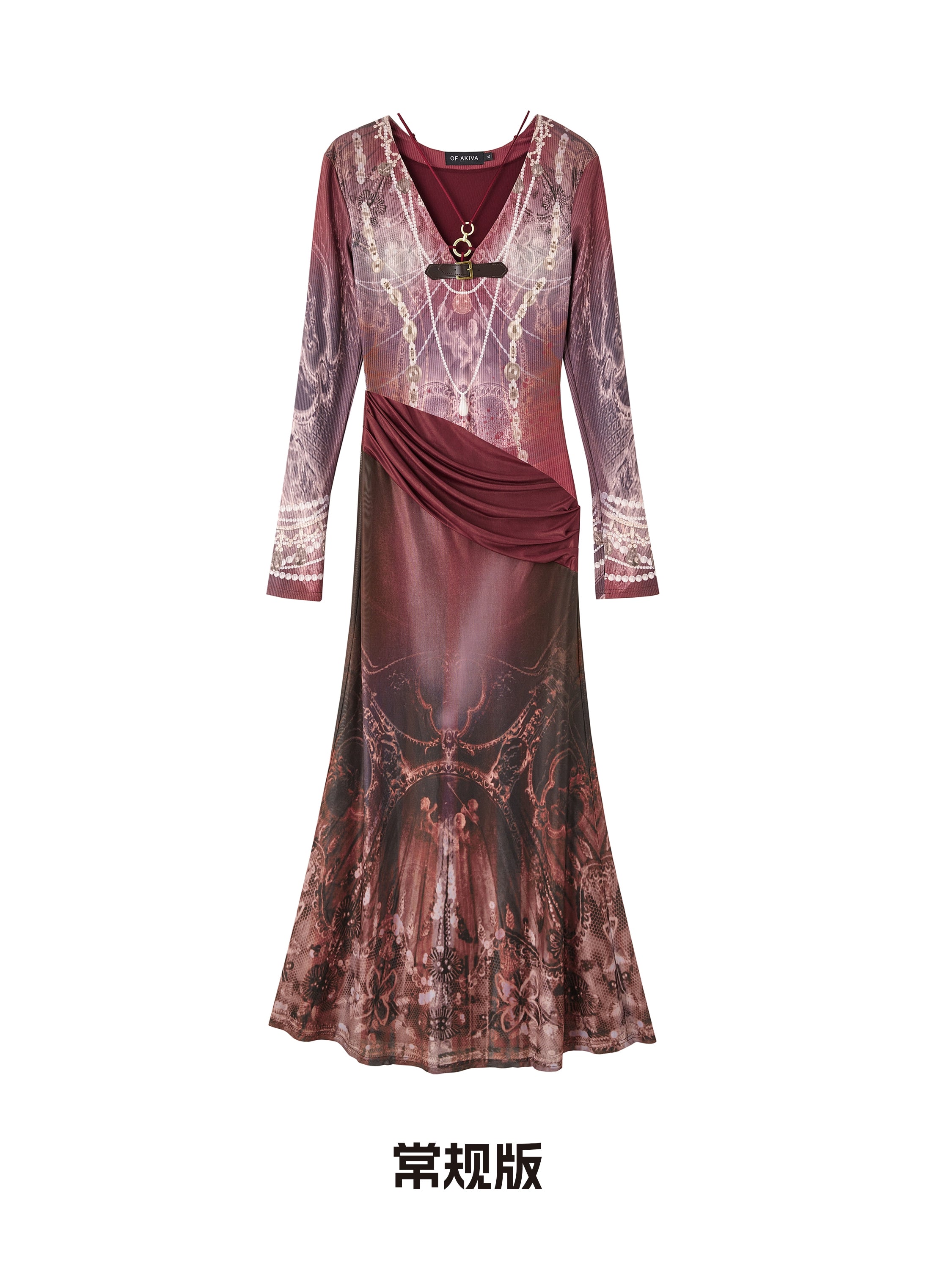 OfAkiva_V-Neck_Fishtail_Maxi_Dress_With_Floral_Print_MISSTT