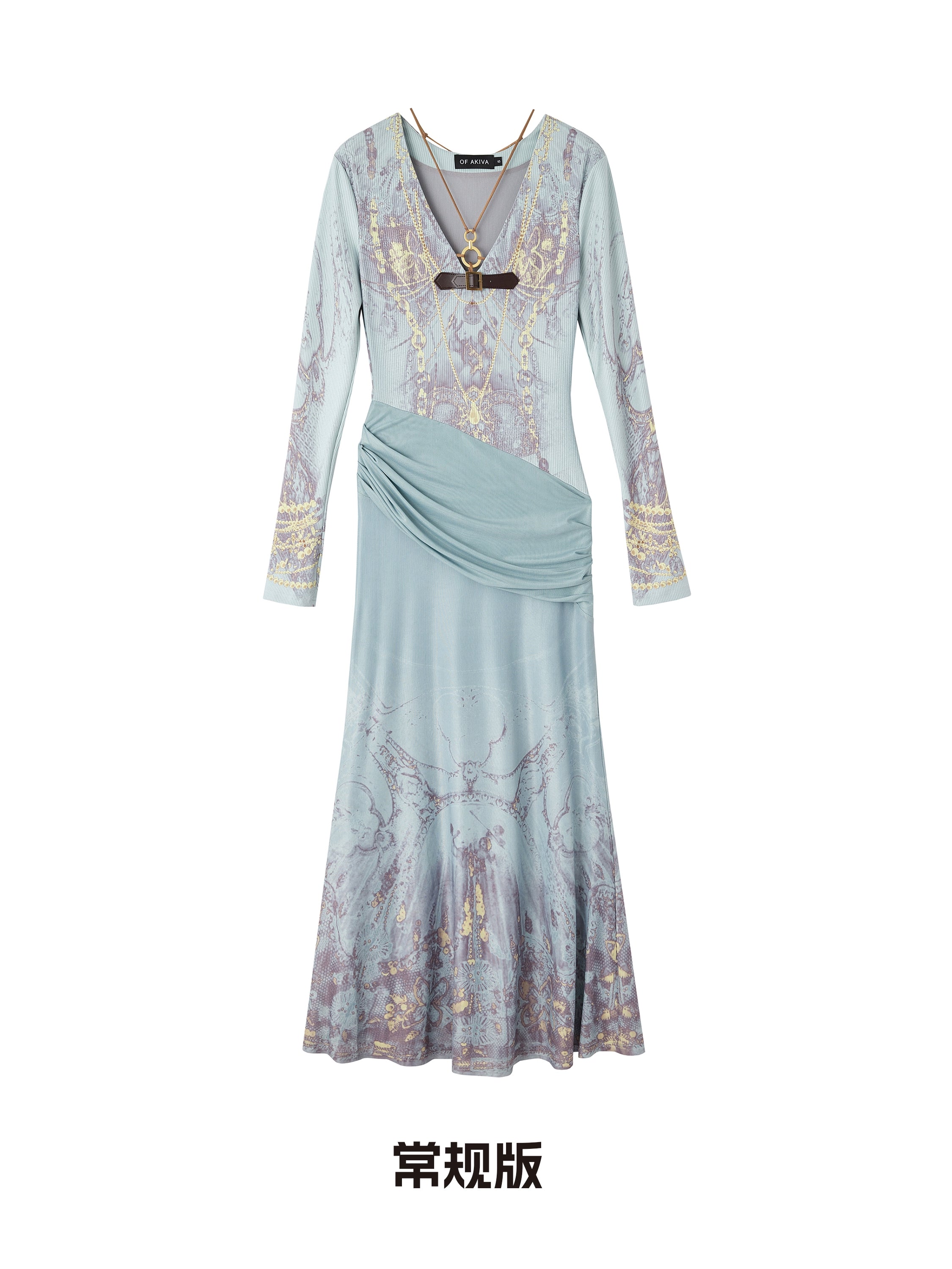 OfAkiva_V-Neck_Fishtail_Maxi_Dress_With_Floral_Print_MISSTT